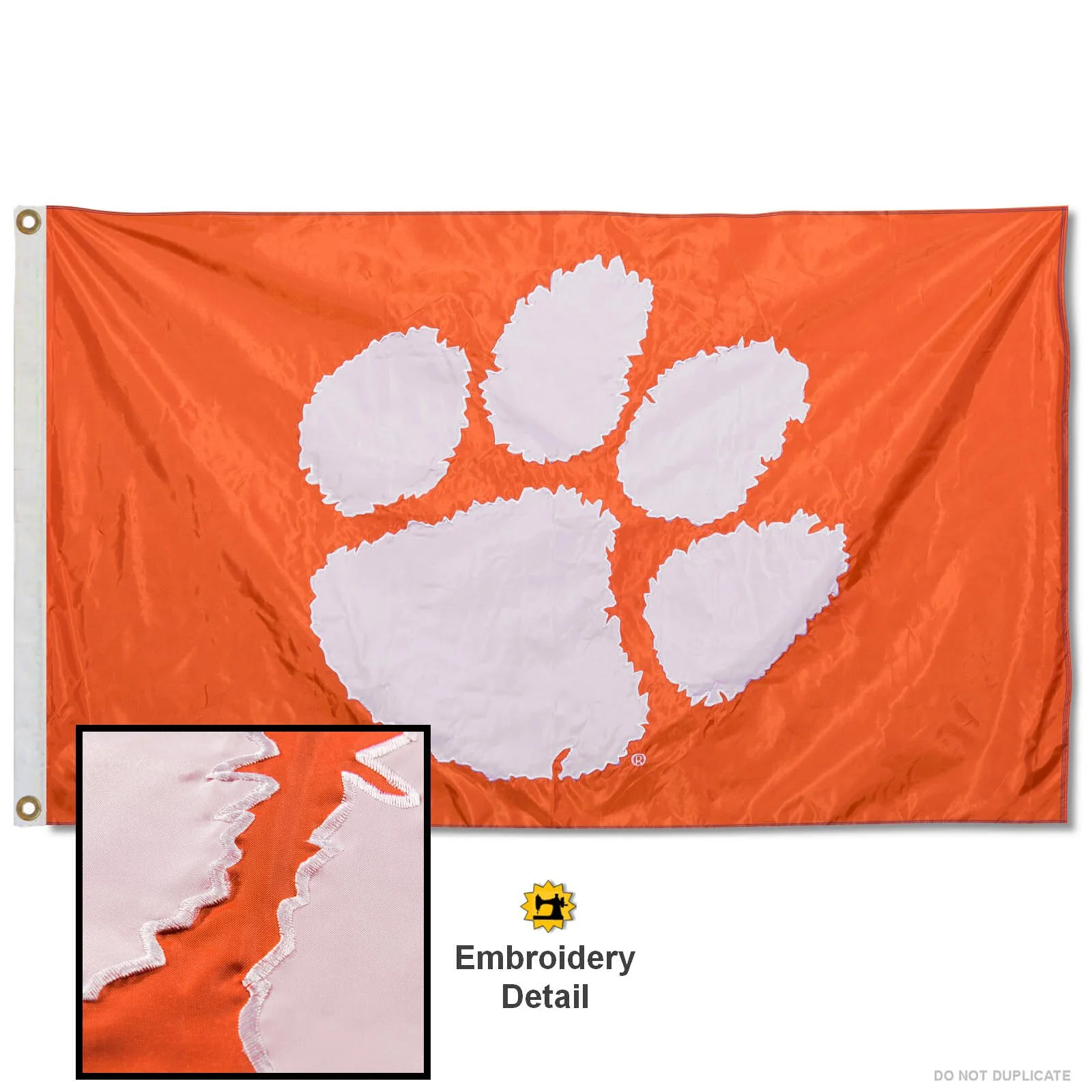 College Flags & Banners Co. Clemson Tigers Embroidered and Stitched Nylon Flag - Image 8