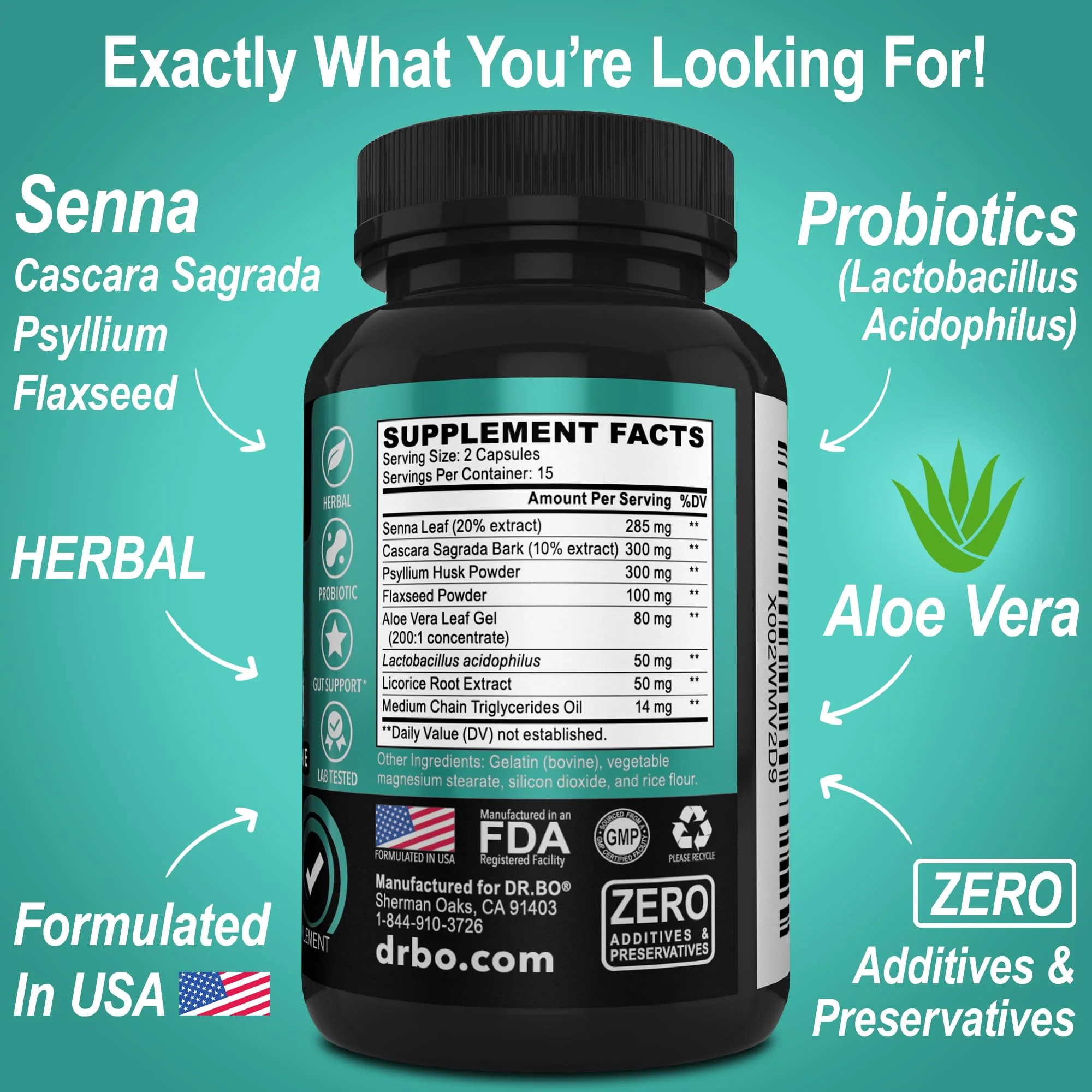 Colon Cleanser Detox for Weight Flush - 15 Day Intestinal Cleanse Pills & Probiotic - Fast Natural Laxative for Constipation Relief - Bowel Movement Supplements for Stomach Bloating, Gut Loss Support - Image 8