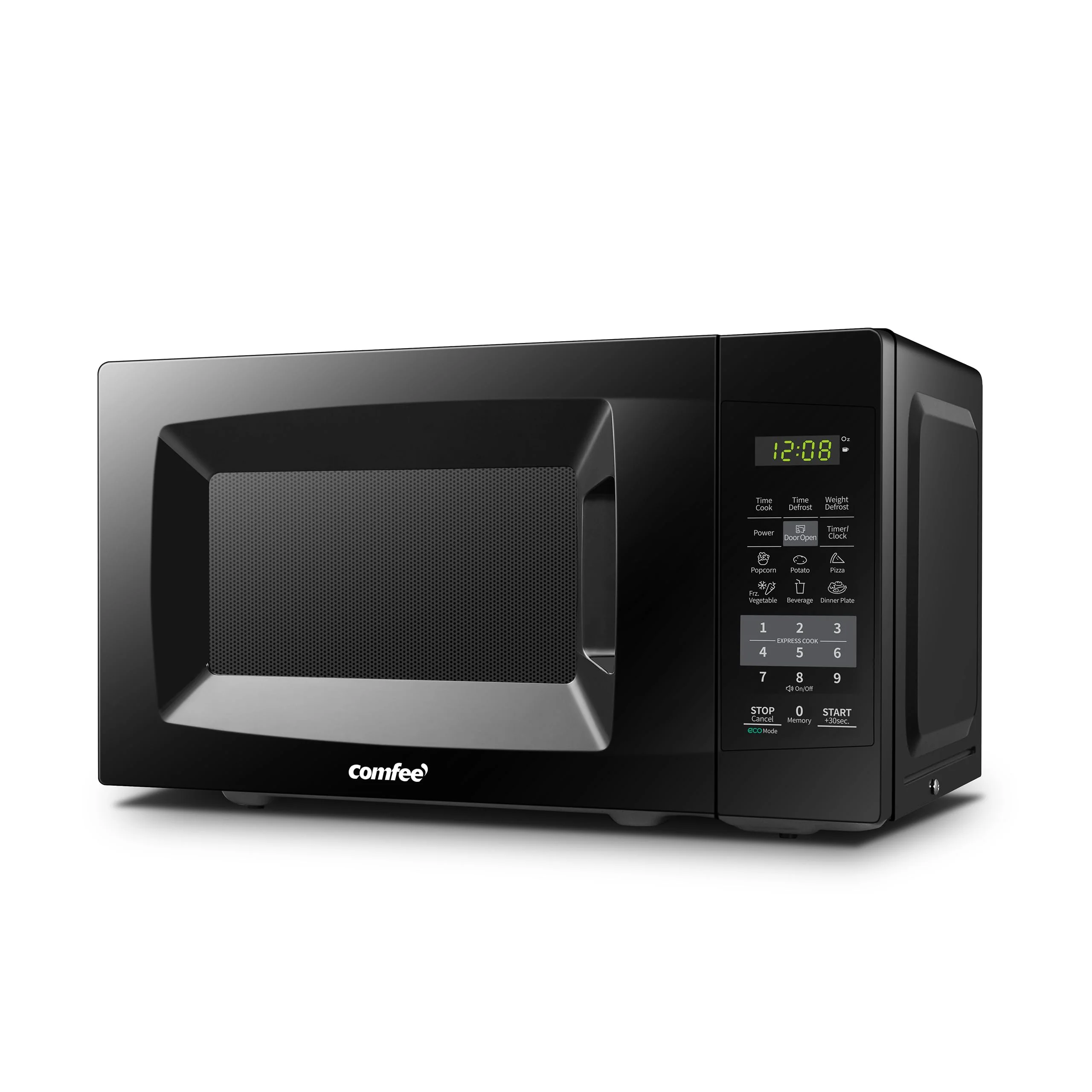 COMFEE' EM720CPL-PMB Countertop Microwave Oven with Sound On/Off, ECO Mode and Easy One-Touch Buttons, 20L, 700W, Black