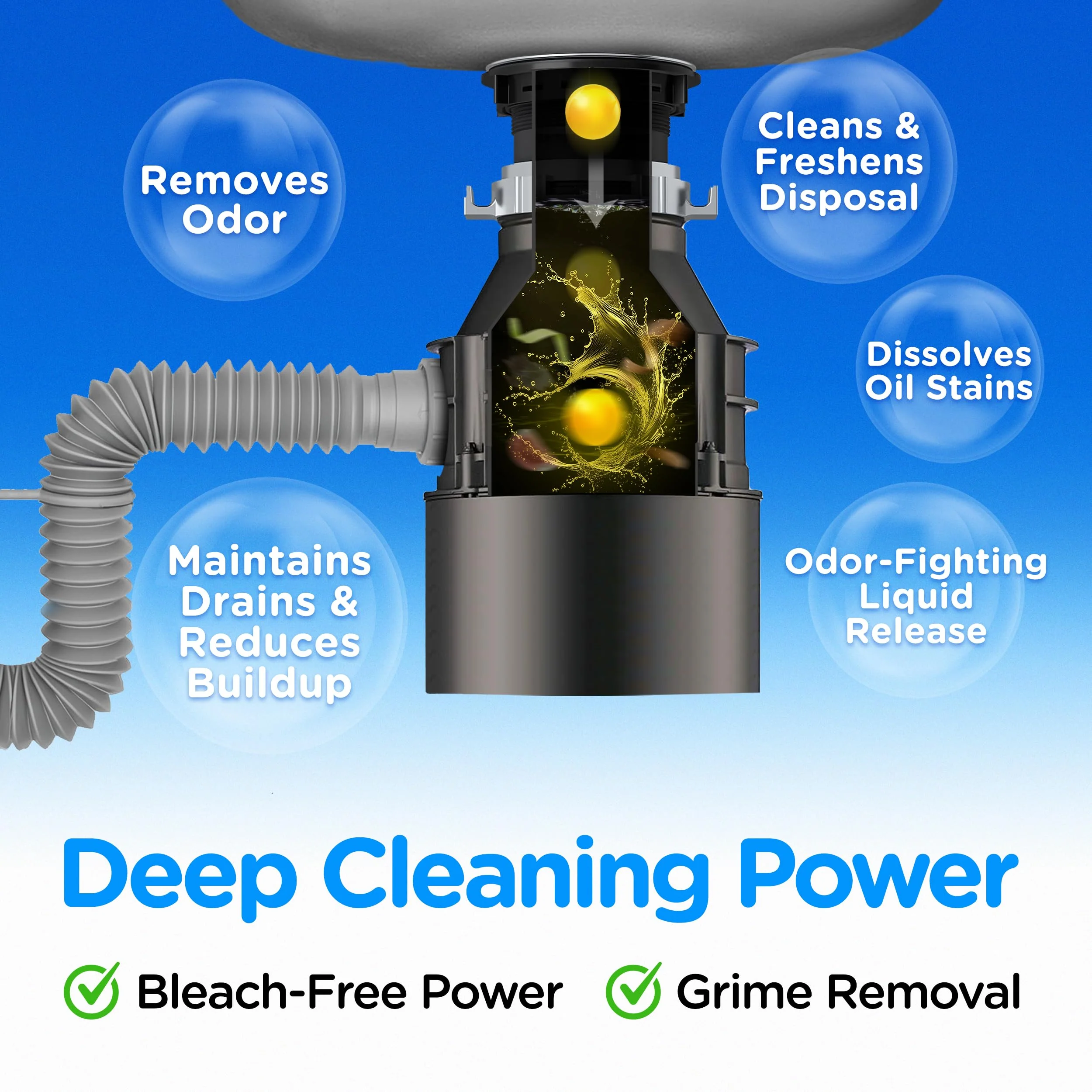 Compac Home Plink Garbage Disposal Cleaner and Deodorizer 60ct VALUE PACK - Lemon - Image 8