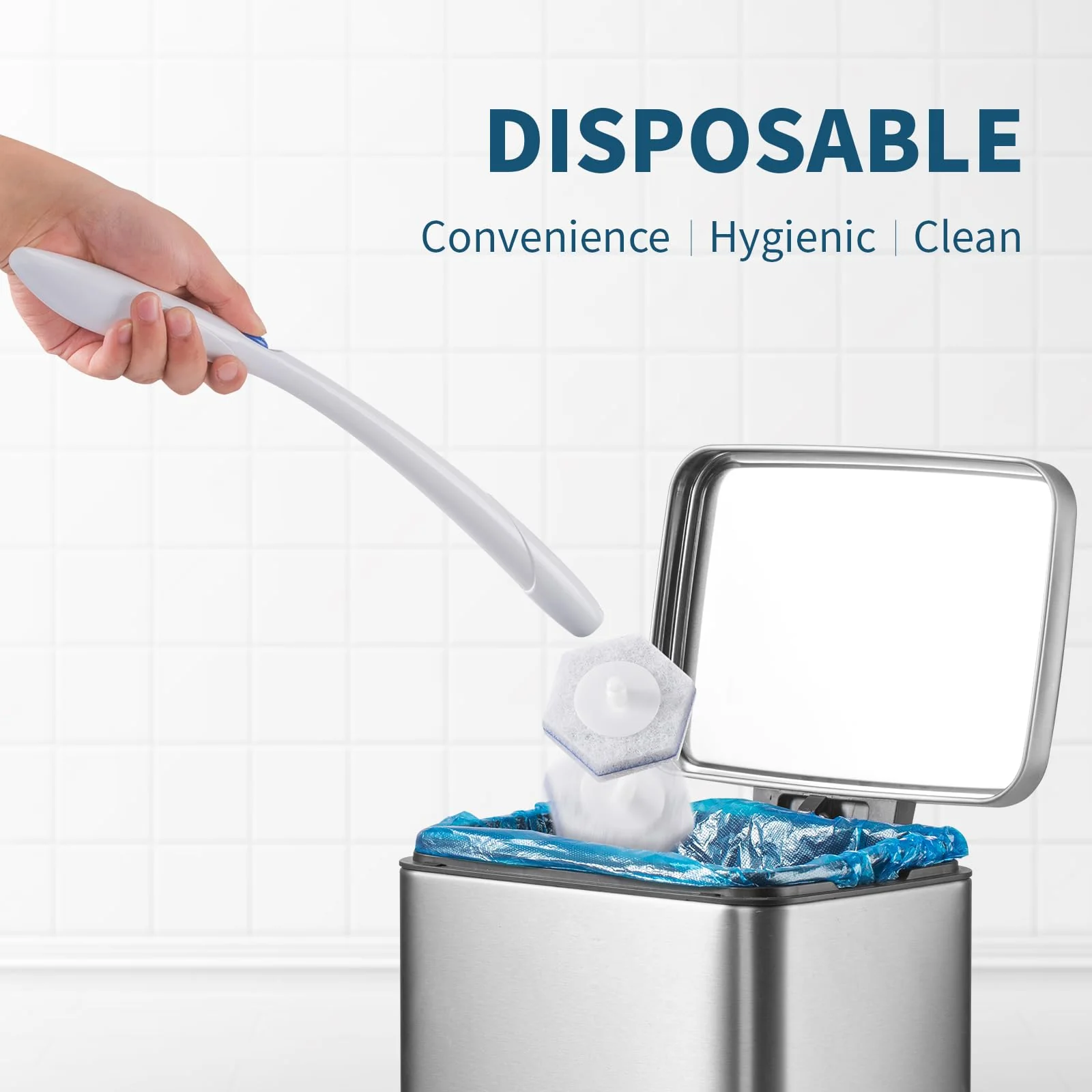 Compatible with Clorox Toilet Wand – Disposable Toilet Brush Head Refills (60 Count), Wand Not Included - Image 2