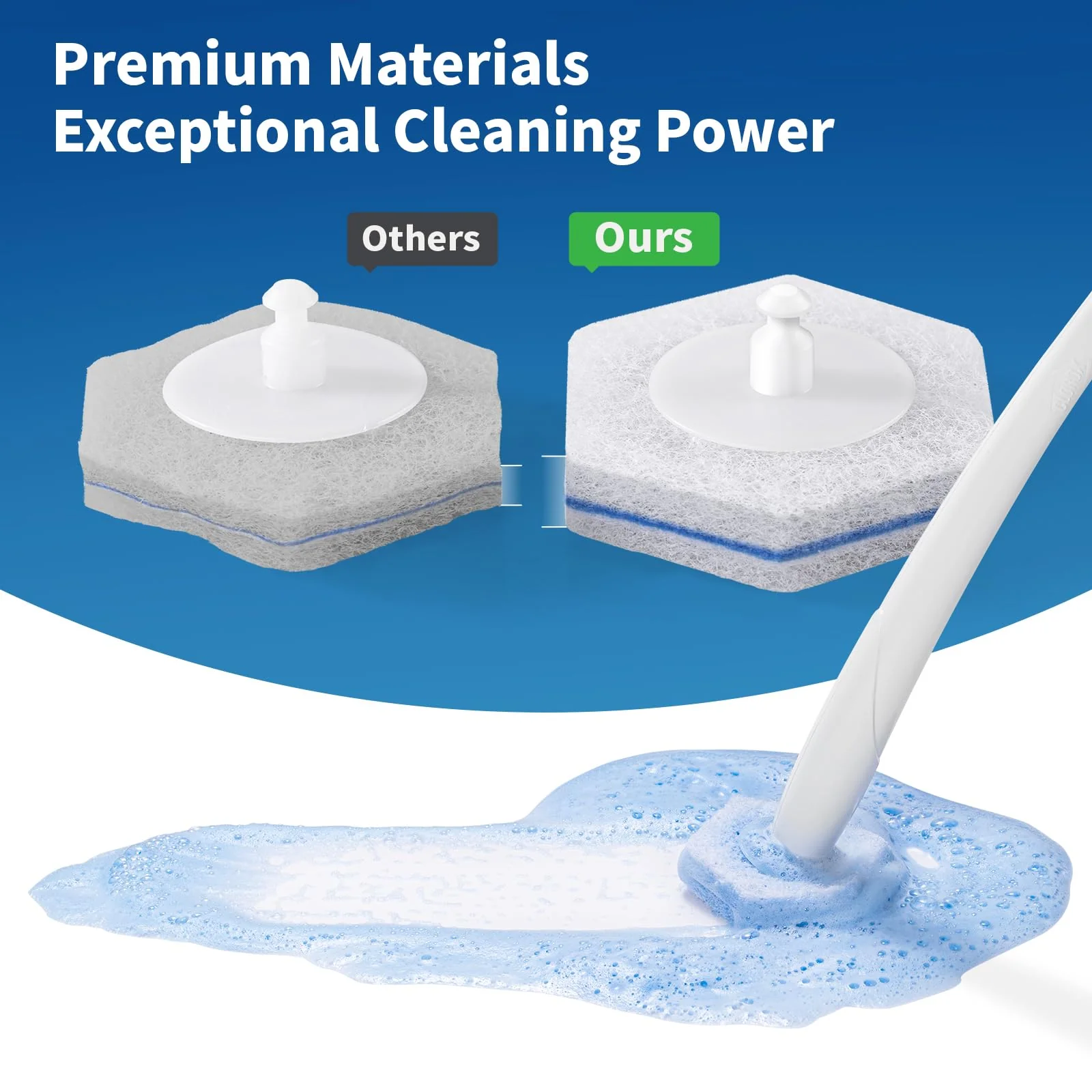 Compatible with Clorox Toilet Wand – Disposable Toilet Brush Head Refills (60 Count), Wand Not Included - Image 3