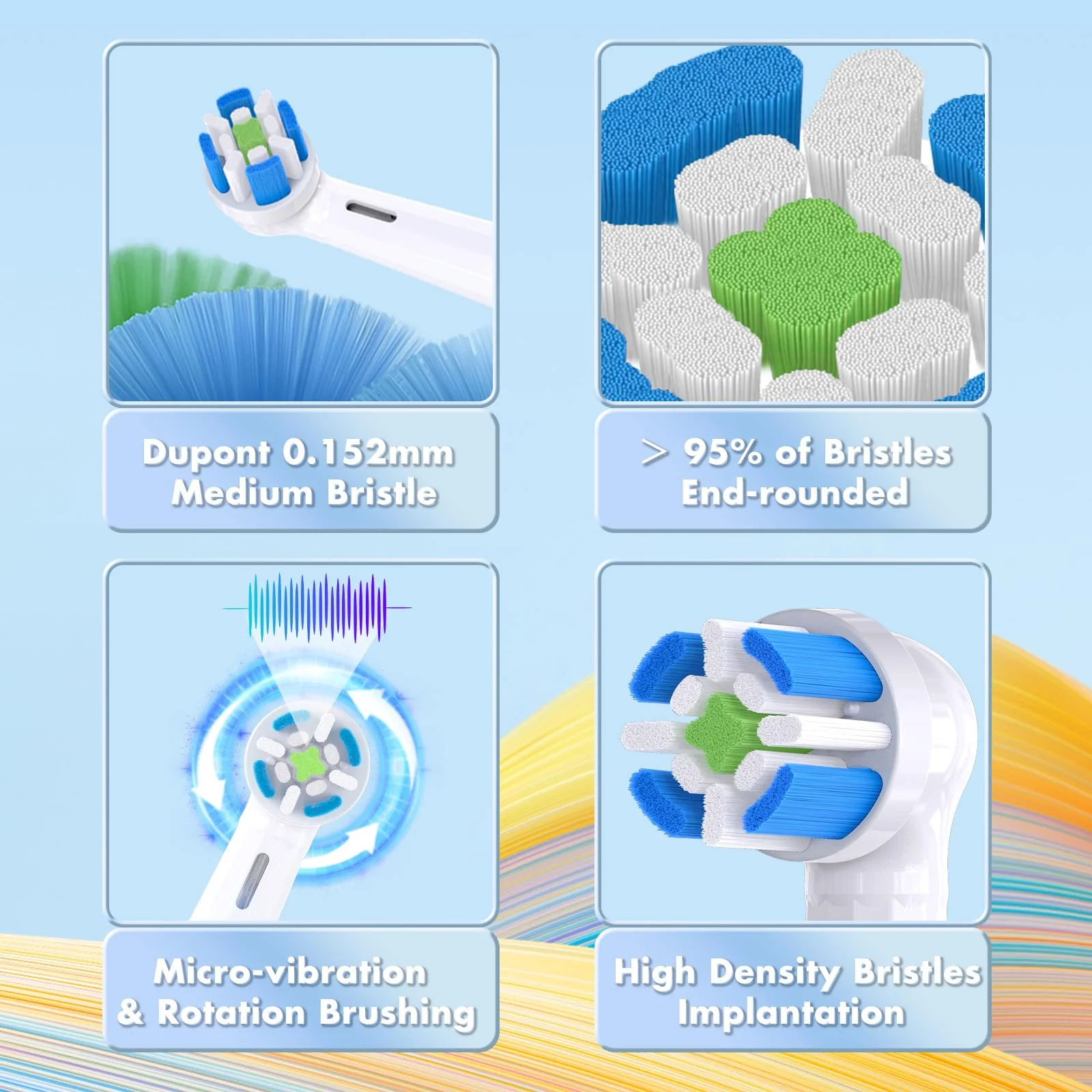 Compatible with Oral-B iO 3/4/5/6/7/8/9/10 Series Ultimate Clean Electric Toothbrush Replacement Brush Heads,for Oral-B iO Electric Toothbrush,10 Pack (White) - Image 3
