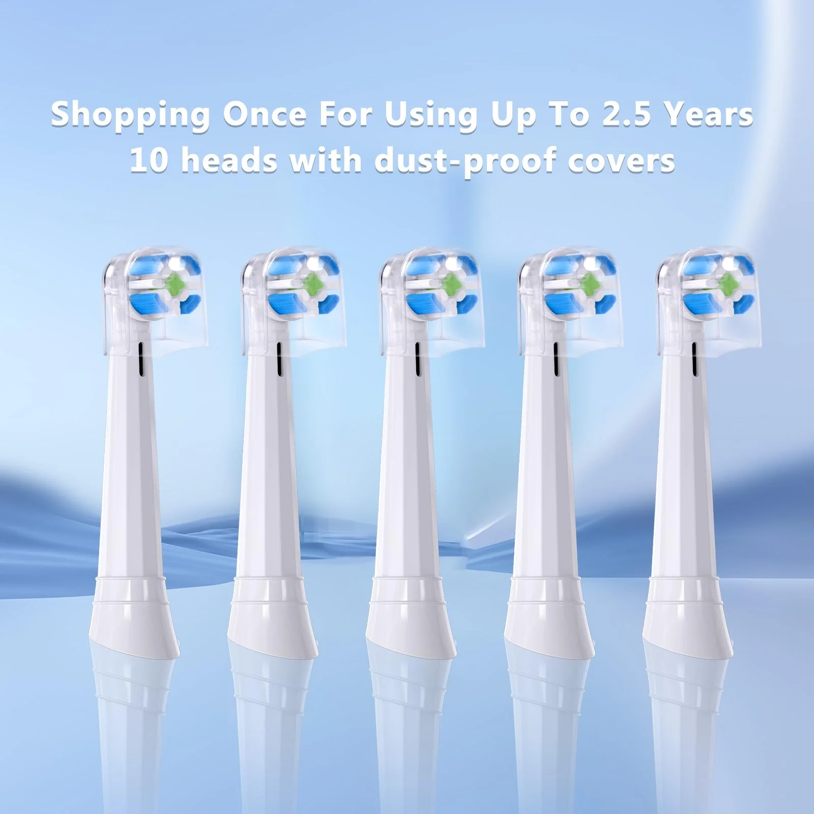 Compatible with Oral-B iO 3/4/5/6/7/8/9/10 Series Ultimate Clean Electric Toothbrush Replacement Brush Heads,for Oral-B iO Electric Toothbrush,10 Pack (White) - Image 5