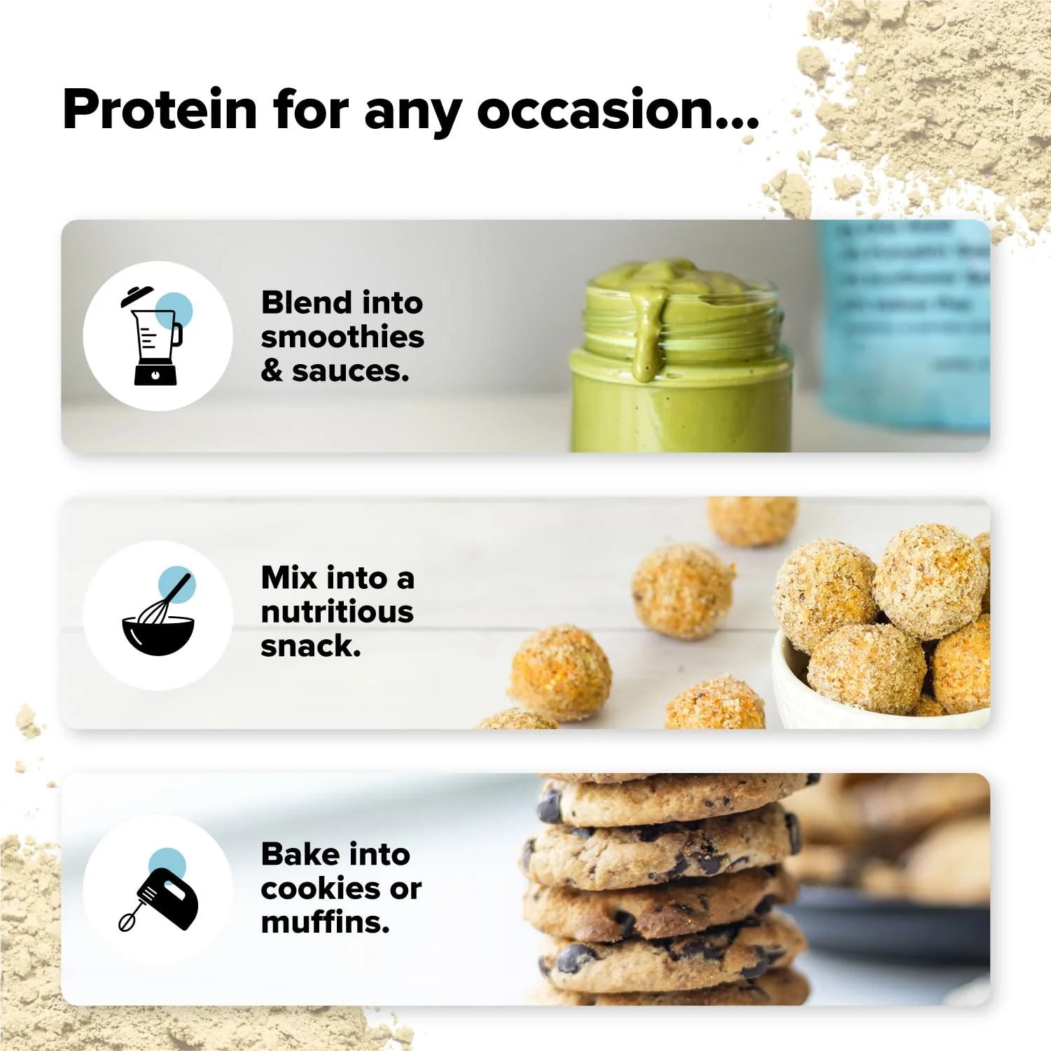 Complement Vegan Unflavored Protein Powder - Organic Protein Low Carb, Low Calorie, Sugar Free, Soy Free, Non-GMO, Gluten Free - 15g Yellow Pea, Pumpkin Seed Plant-Based Protein (15 Servings) - Image 6