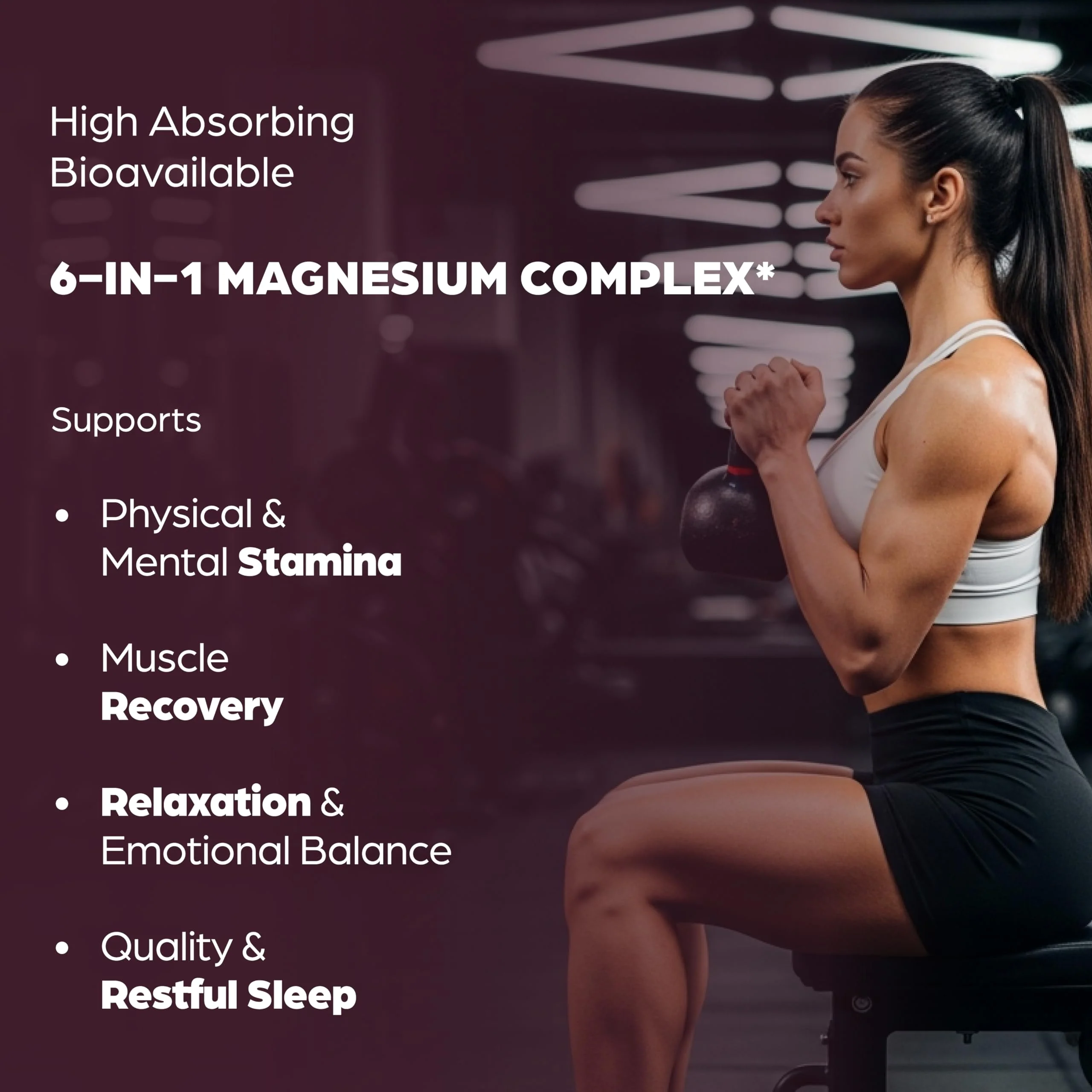 Complete Magnesium Complex 500mg for Women & Men | 240 Capsules | 6 in 1 Mag Supplement with Zinc | Quality Sleep & Muscle Health | Glycinate, Citrate, Malate, Oxide, Aspartate, Lysinate Glycinate - Image 3