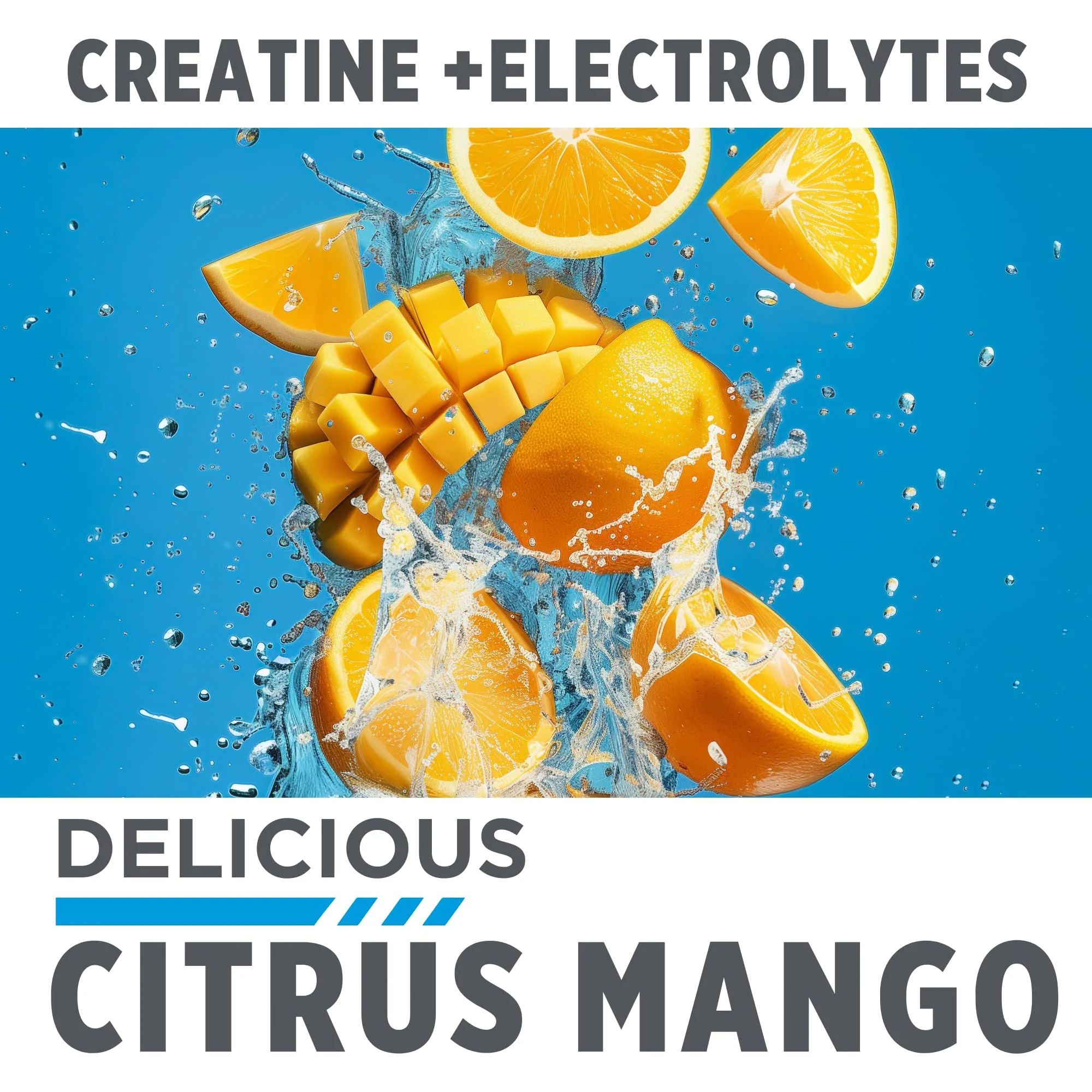 CON-CRET Creatine HCl + Hydration | Electrolyte Powder Tub | Citrus Mango | Sugar Free Electrolytes | Rehydration Formula w Potassium, Sodium, Zinc, Magnesium to Hydrate & Recover (40 serv) - Image 5