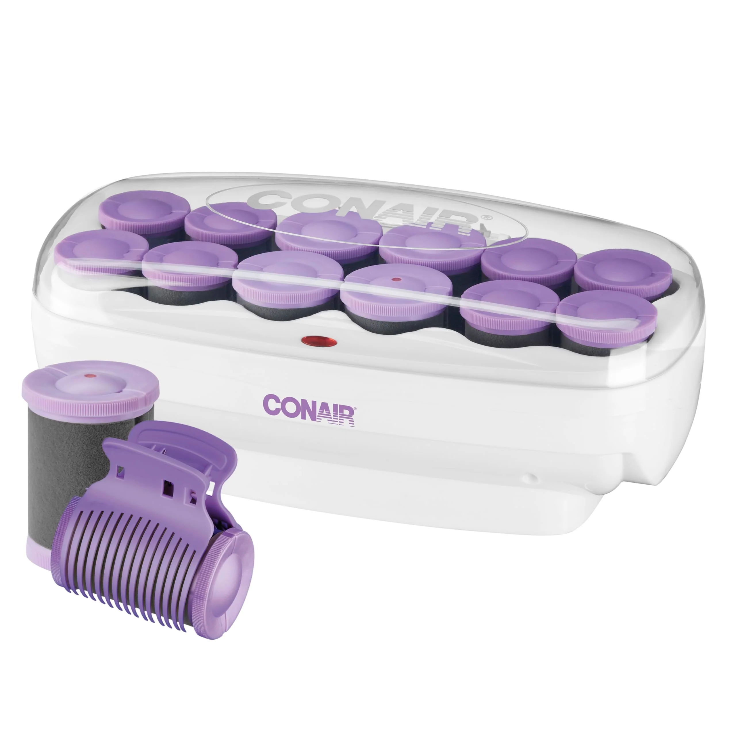 Conair Hot Rollers for Long, Medium & Short Hair, 12 Ceramic Flocked 1½-Inch and 1¾-Inch Heated Hair Rollers with Clips, Hot Curlers for Women, Volume & Curls, Amazon Exclusive - Image 2