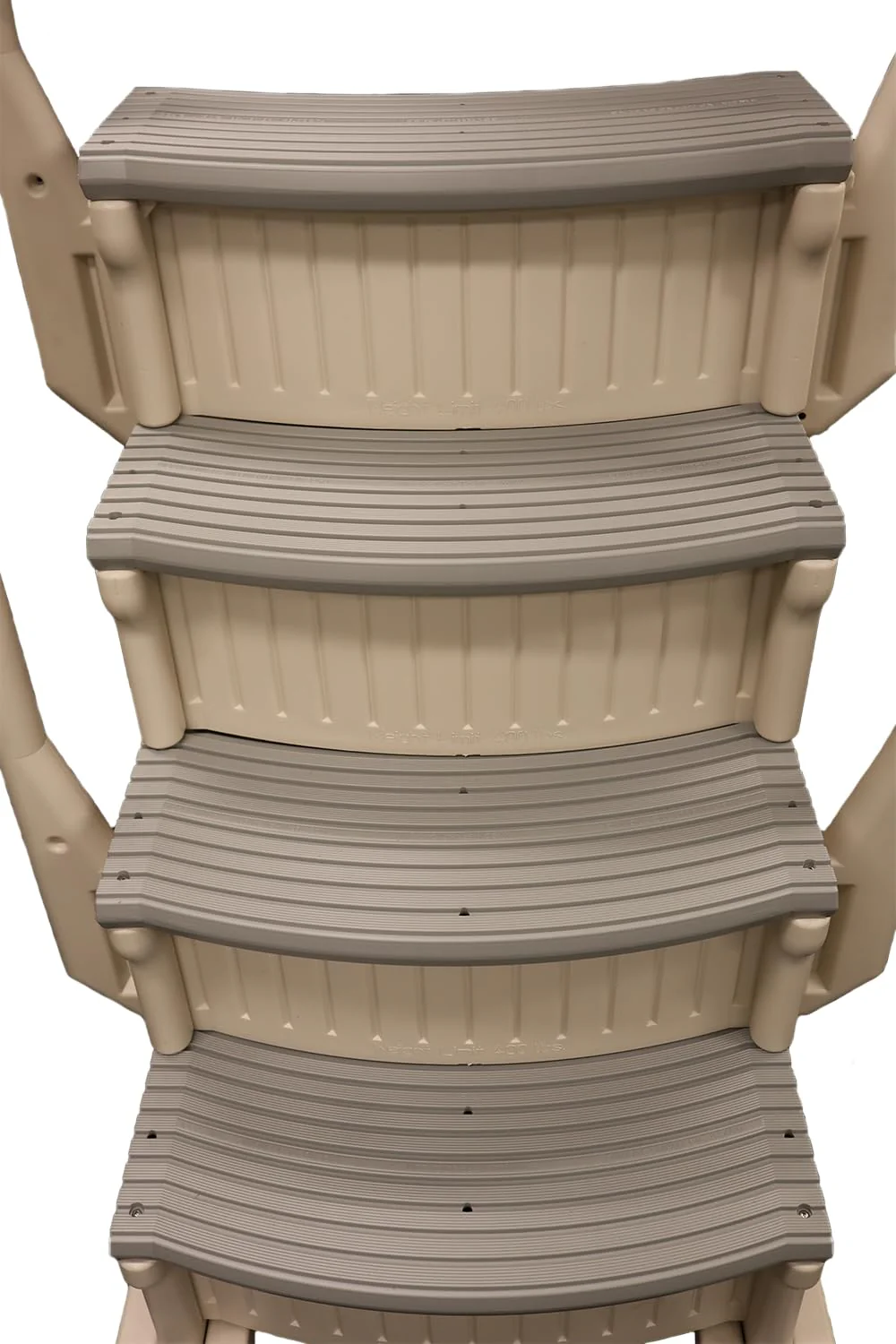 Confer Plastics Curve CCX-AG Drop in Above Ground Pool Step with Grey Treads - Base Step - Image 7