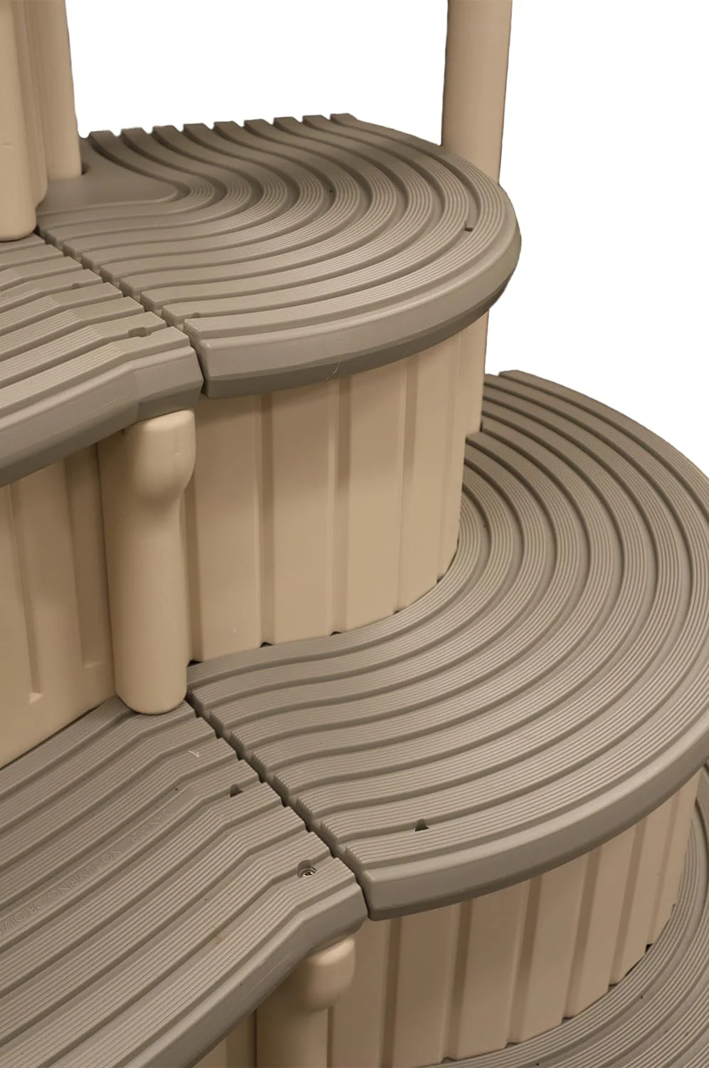Confer Plastics Curve CCX-AG Drop in Above Ground Pool Step with Grey Treads - Base Step with Add-On - Image 4