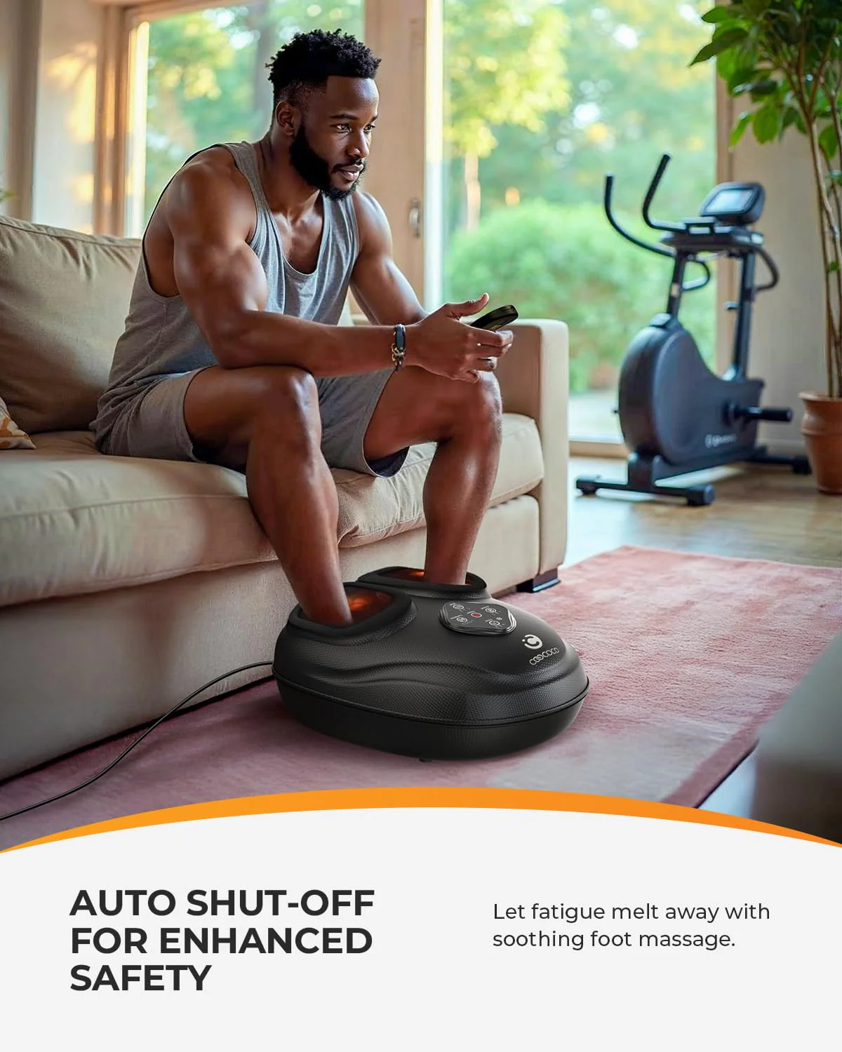 CooCoCo HSA Store Eligible Foot Massager with Heat, Plantar Fasciitis Feet Massager with Remote, Deep Kneading & Compression, FSA Foot Warmer for Home Office, Christmas Gifts for Women Men Mom Dad - Image 2