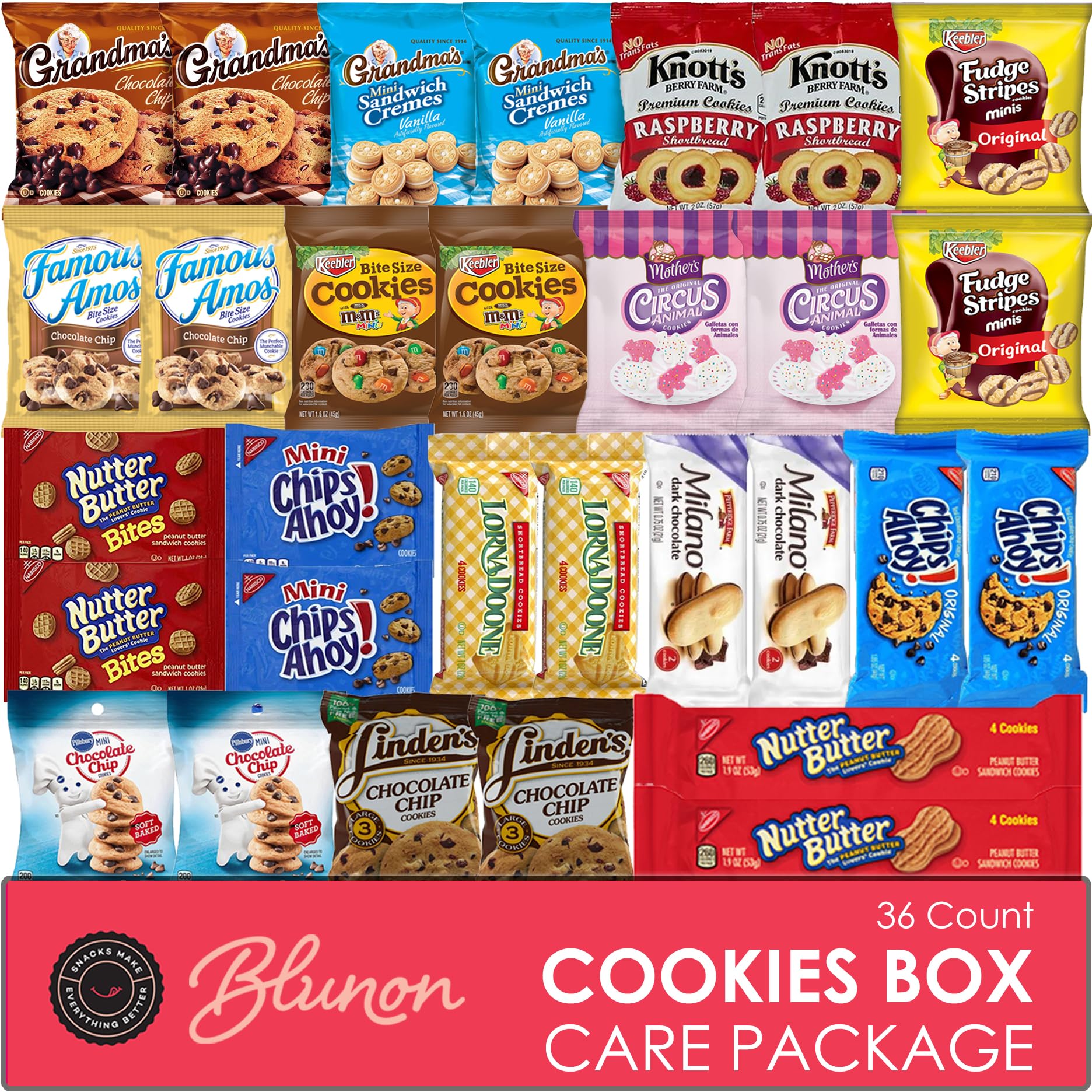Cookies Variety Pack - Individually Wrapped Assortment - Christmas Gift - Sampler Bulk Care Package Gift Box (30 Count) - Image 3