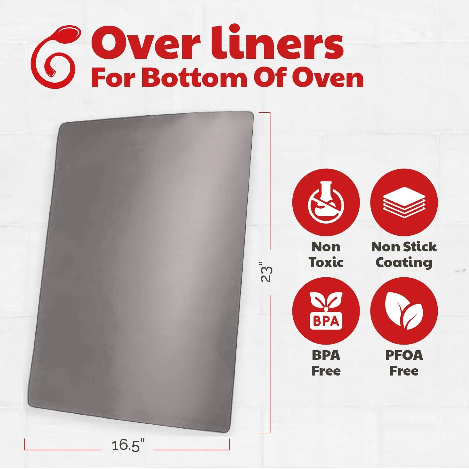 Cooks Innovations Non-Stick Oven Protector Mat - 2 Heavy Duty Nonstick Oven Rack Liners to Protect Convection, Electric, Gas, & Microwave Ovens - BPA & PFOA Free Heat Resistant Baking Mat - Image 8