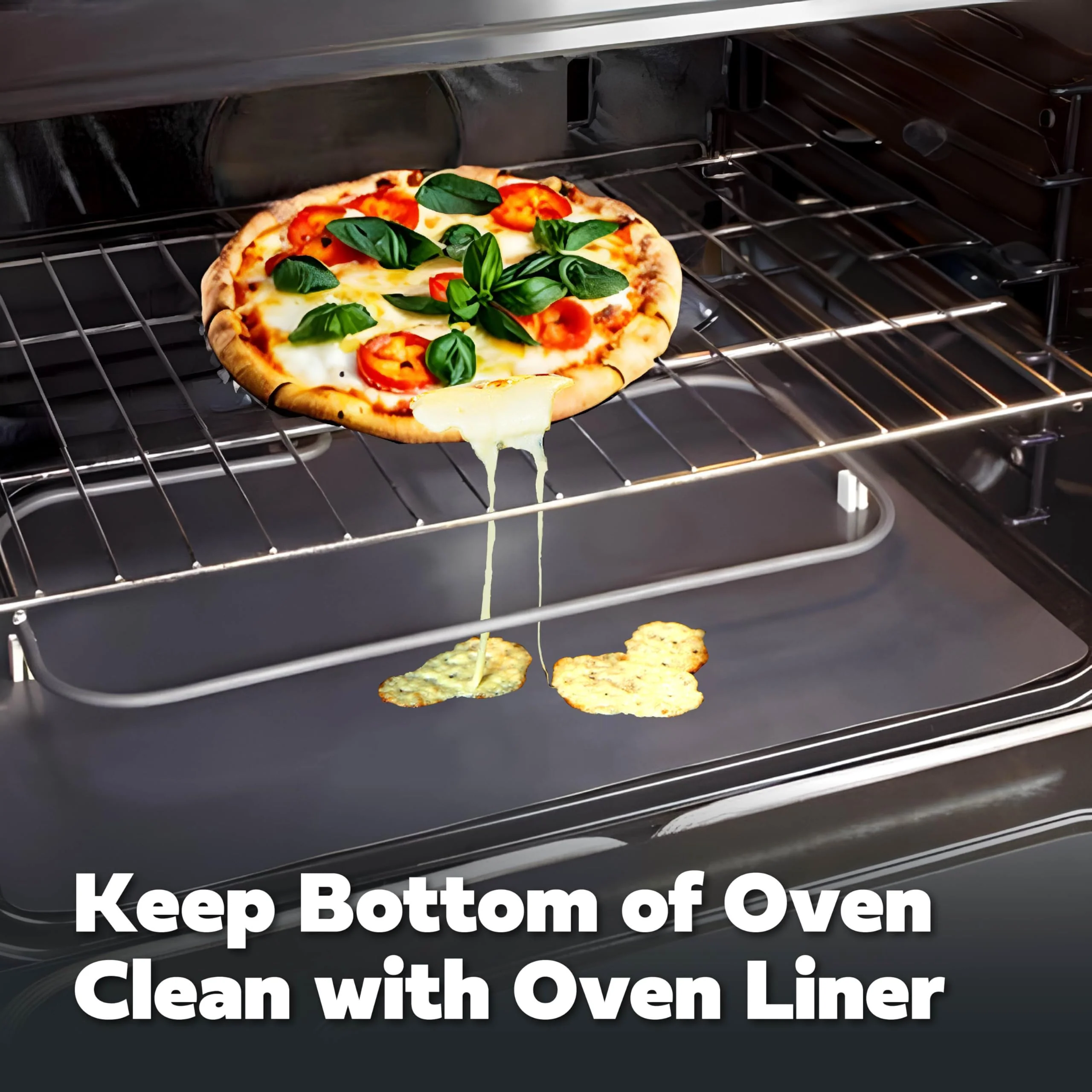 Cooks Innovations Non-Stick Oven Protector Mat - 2 Heavy Duty Nonstick Oven Rack Liners to Protect Convection, Electric, Gas, & Microwave Ovens - BPA & PFOA Free Heat Resistant Baking Mat - Image 9