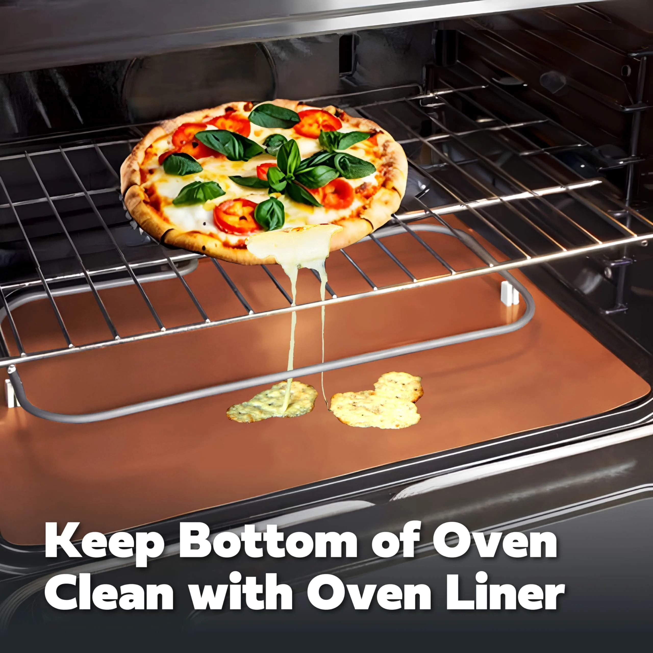 Cooks Innovations Non-Stick Oven Protector Mat - 2 Heavy Duty Nonstick Rack Liners to Protect Convection, Electric, Gas & Microwave Ovens - BPA & PFOA Free Heat Resistant Baking Mat - Image 9