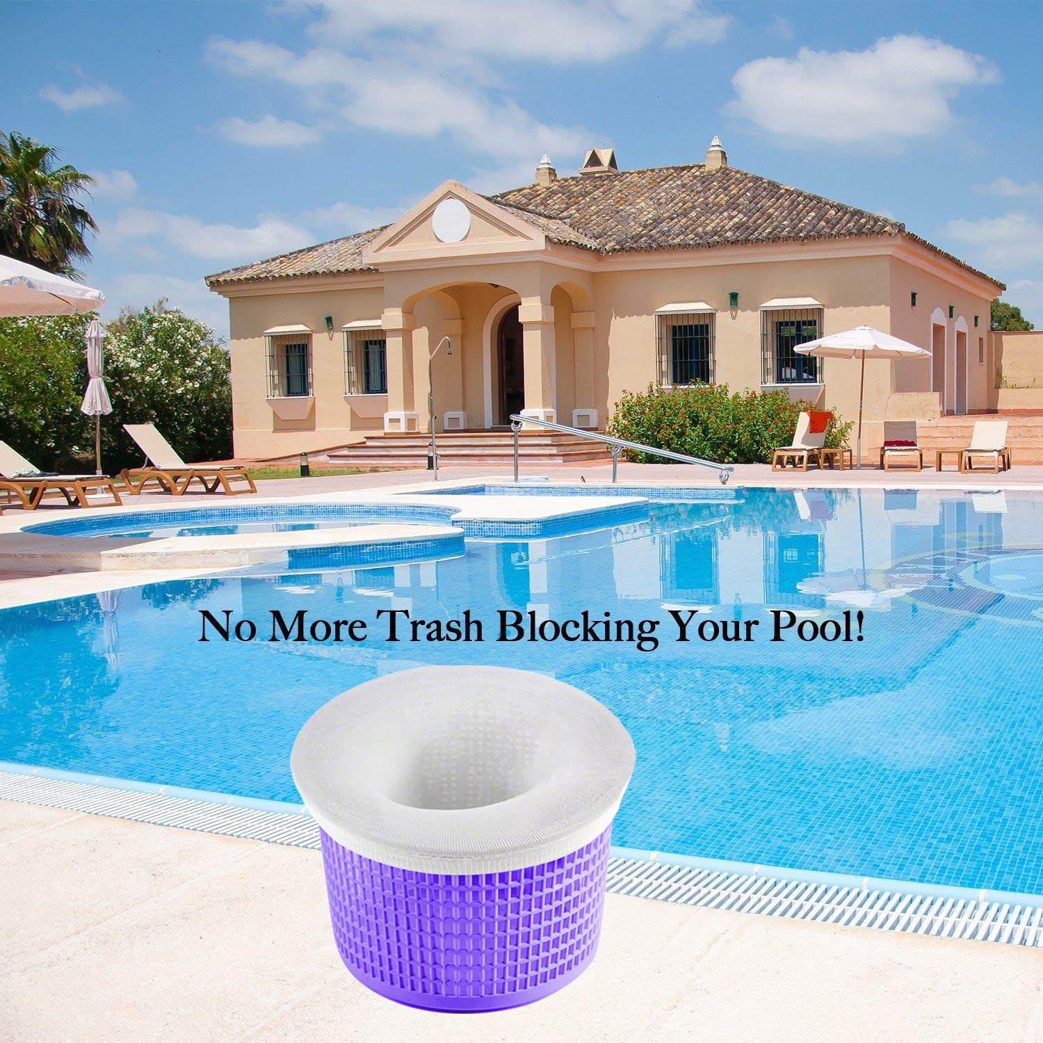 Coopache 60-Pack of Pool Skimmer Socks - Filters Baskets, Skimmers Cleans Debris and Leaves for In-Ground and Above Ground Pools - Image 2