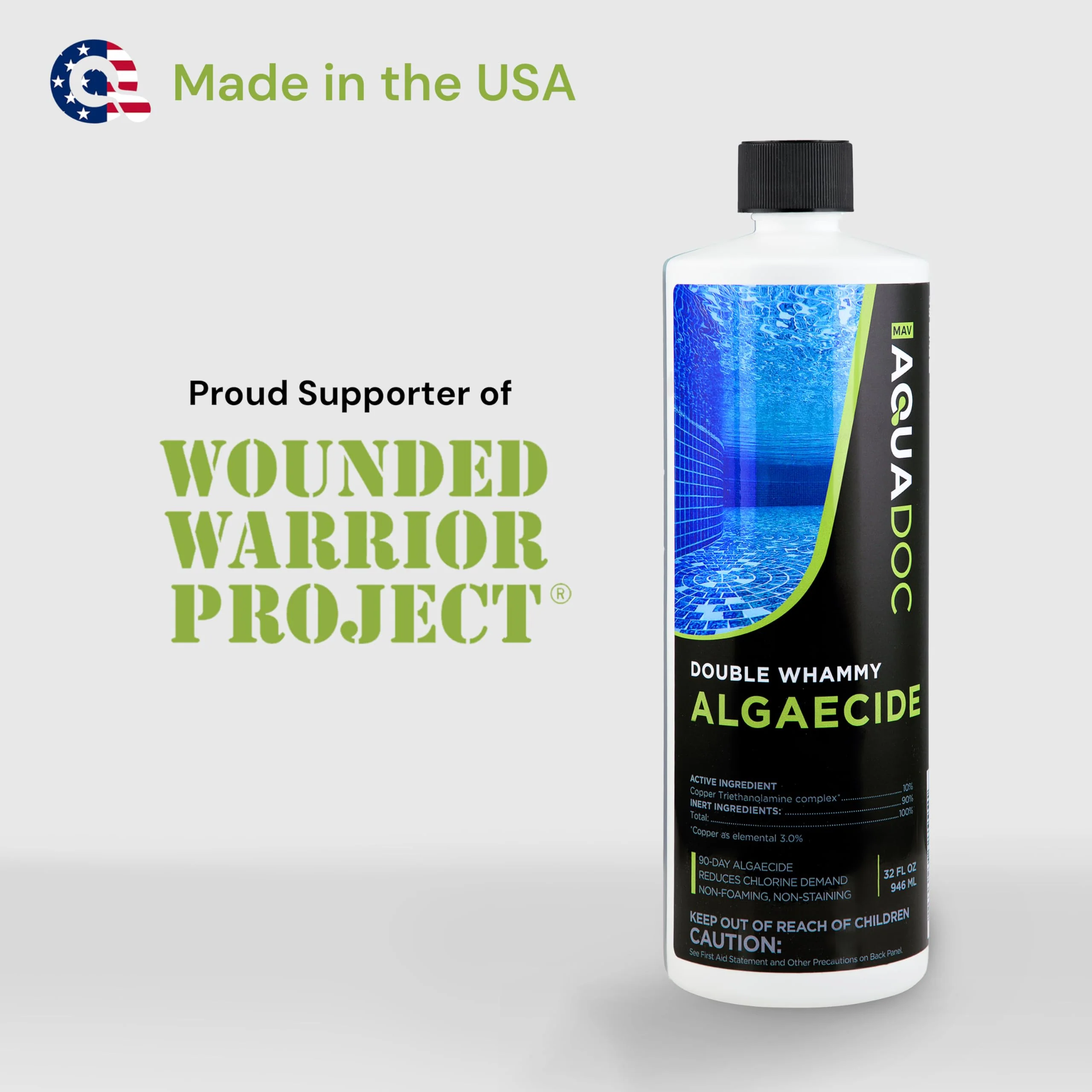 Copper Pool Algaecide for Swimming Pool - 90 Day Algaecide for Inground Pool to Prevent and Remove Pool Algae - Super Algaecide for Pool Opening - AquaDoc 32oz - Image 3