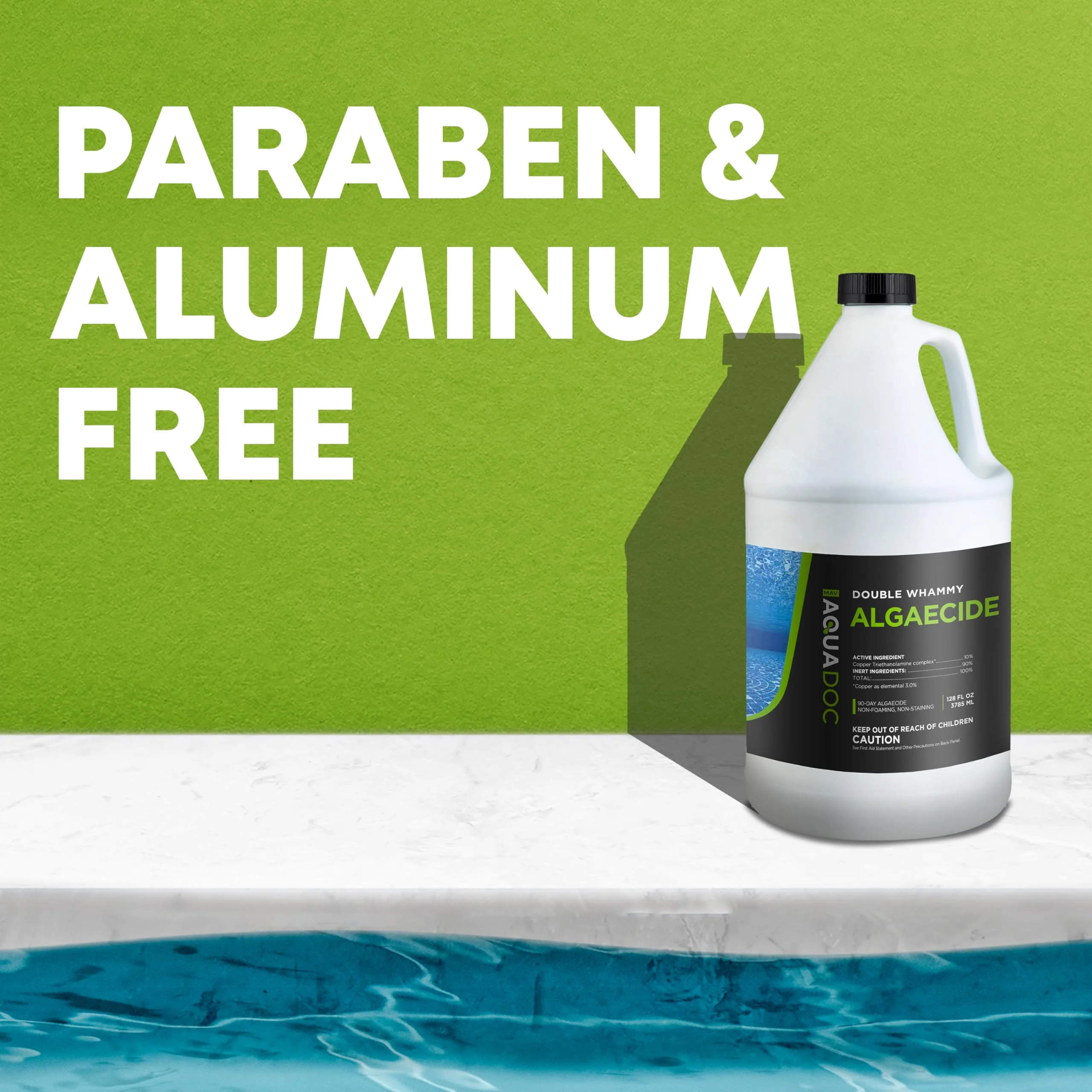 Copper Pool Algaecide for Swimming Pools - 128 oz - 90 Day Algaecide for Inground & Above Ground Pools, Helps Prevent & Remove Green, Mustard, Blue, Black Algae - AquaDoc - Image 3