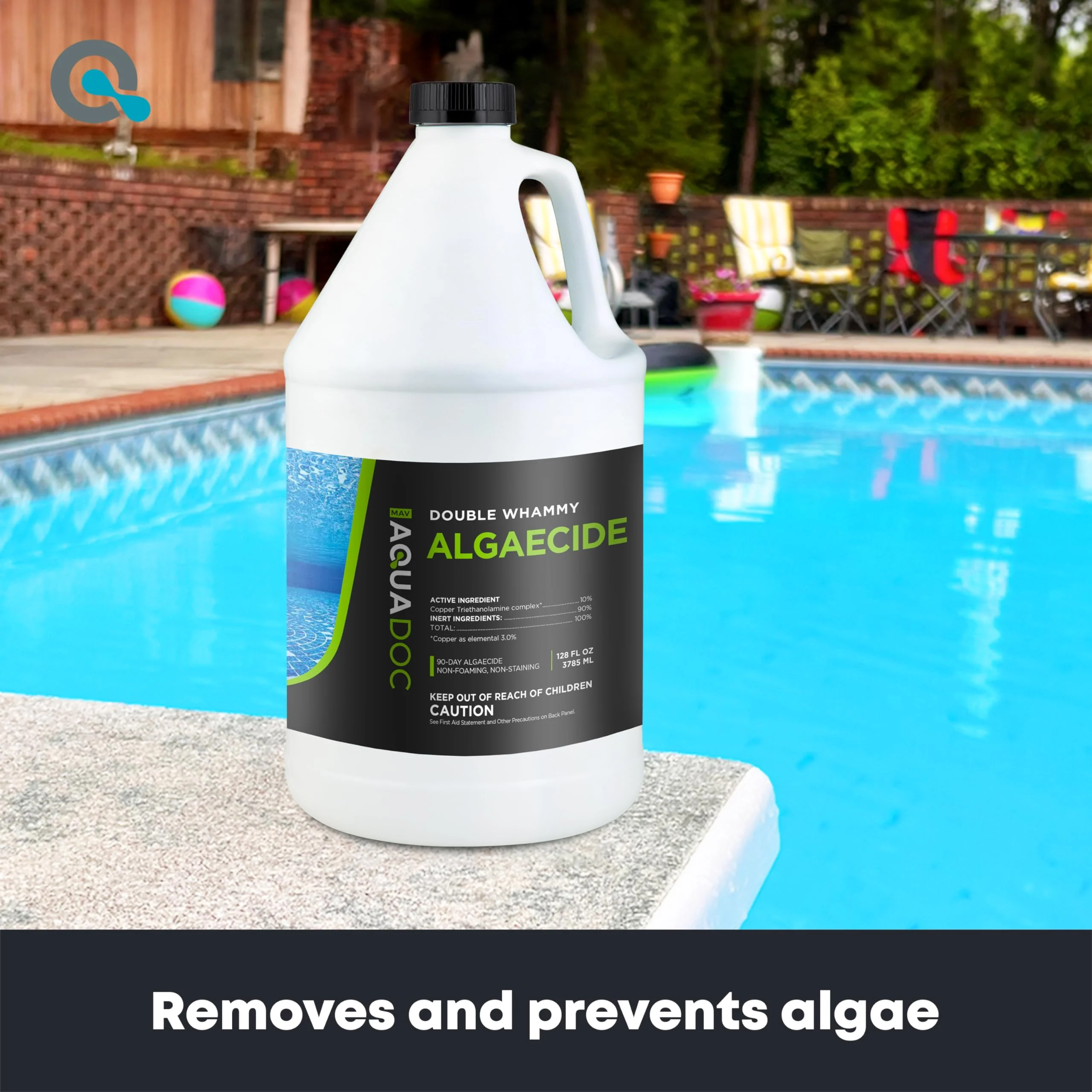 Copper Pool Algaecide for Swimming Pools - 128 oz - 90 Day Algaecide for Inground & Above Ground Pools, Helps Prevent & Remove Green, Mustard, Blue, Black Algae - AquaDoc - Image 8