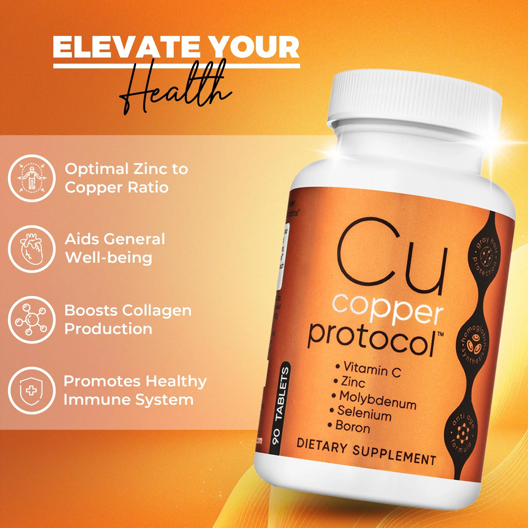 Copper Protocol Copper Supplements for Women and Men (90 Capsules) Boosts Energy, Nourishes Body, Anti-Aging Formula, Includes Vitamin C, Zinc & Selenium, Non-GMO, Made in USA - GMP Certified - Image 8