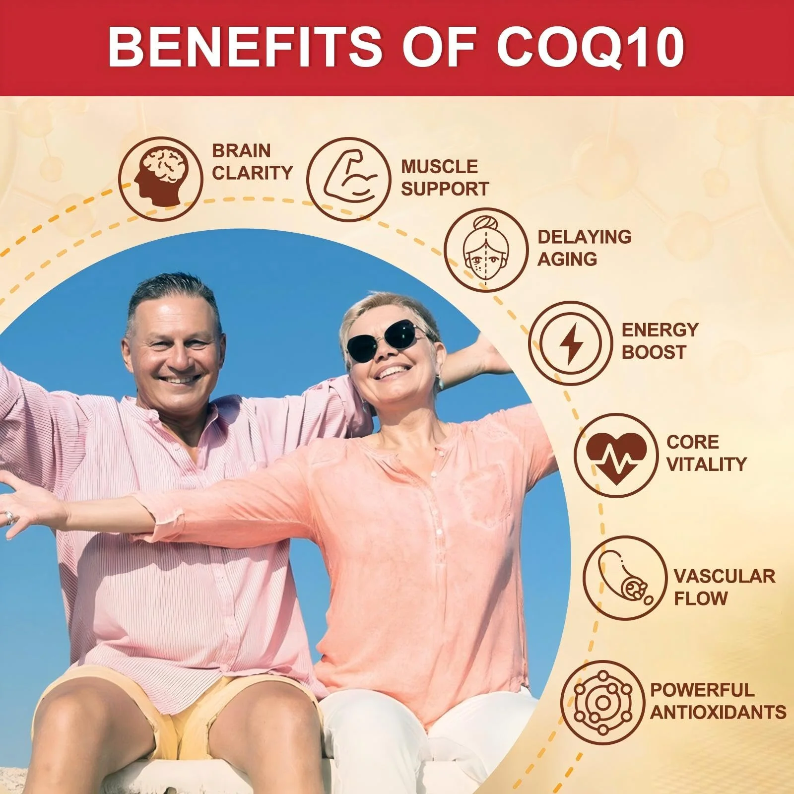 CoQ10 600 mg Softgels CoQ10 Supplement - CQ10 Coenzyme-Q10 with Omega 3 & PQQ & Vitamin E, CoQ10 400mg Softgels, 60 Servings - Image 6