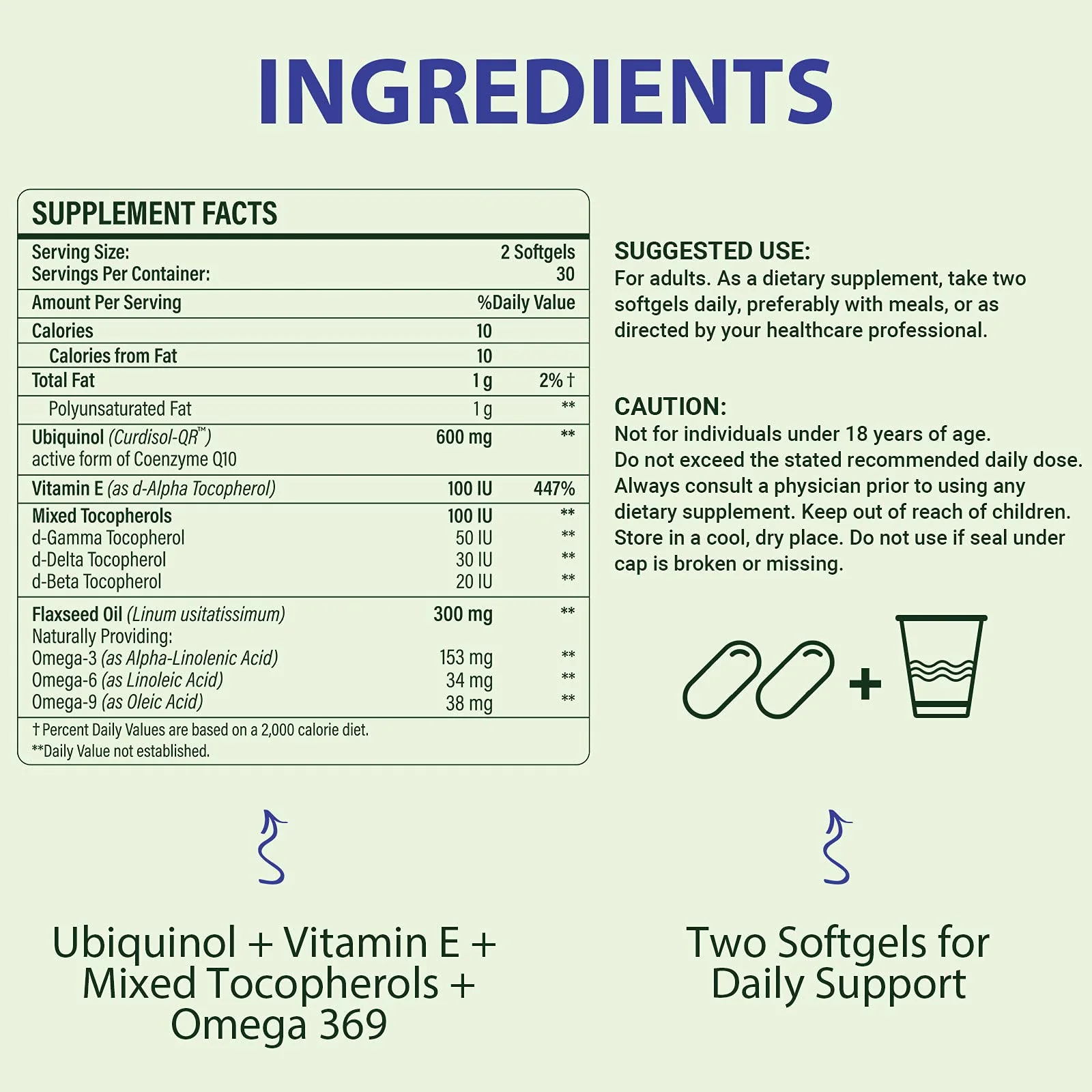 CoQ10 600mg Softgels | High Absorption CoQ10 Ubiquinol Supplement | Reduced Form Enhanced with Vitamin E & Omega 3 6 9 | Antioxidant Powerhouse Good for Health| 240 Softgels - Image 5