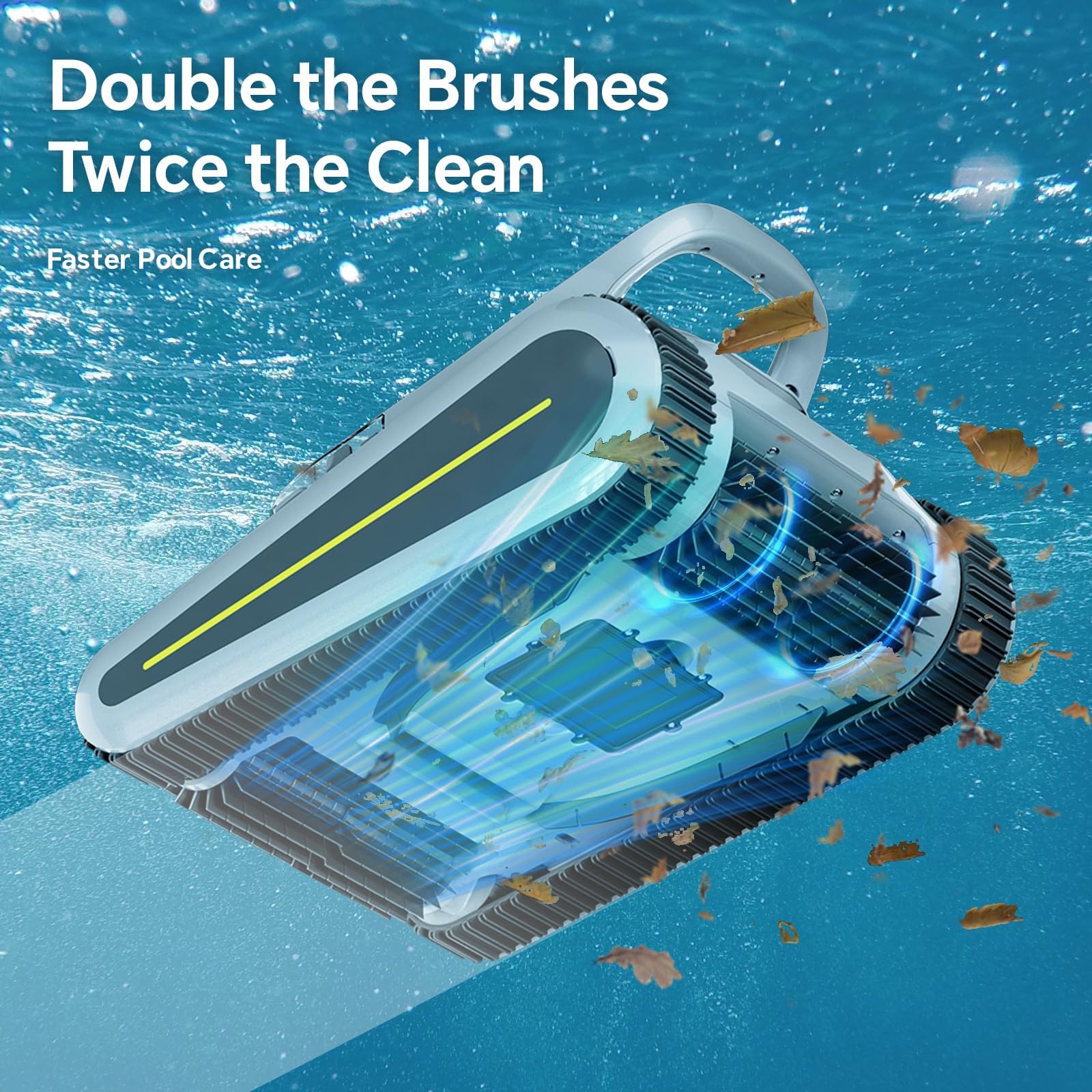 Cordless Robotic Pool Cleaner -Pool Vacuum 180W Brushless Motor, 45,000Pa Suction, Wall Climbing, Sonar Navigation, 3 Modes Automatic Pool Robot for Inground & Above-Ground Pools Up to 2150 Sq. Ft. - Image 4