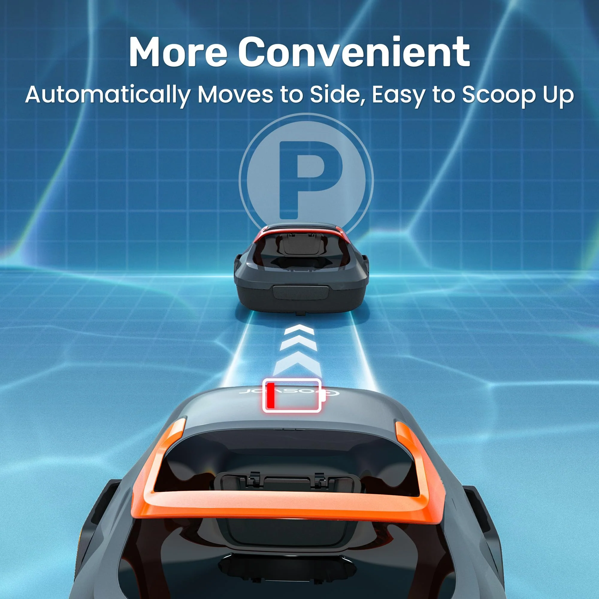 Cordless Robotic Pool Cleaner, Pool Vacuum for Above Ground Pool Lasts 90 Min, Portable, Self-Parking, Ideal for Pools up to 860 sq.ft - Image 5