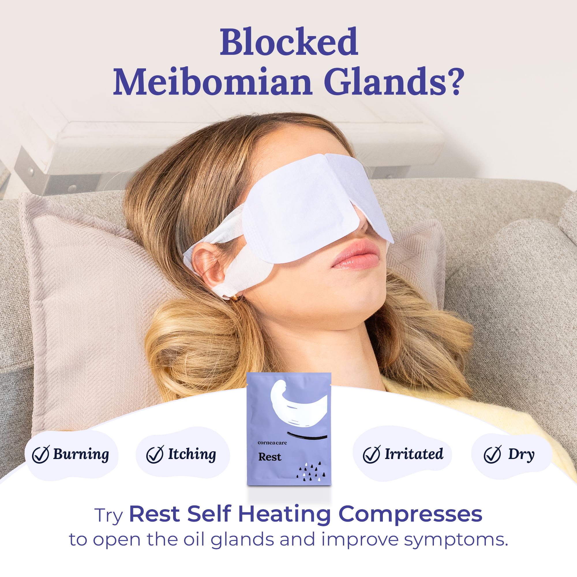 CorneaCare Rest: Self Heating Warm Compress for Dry Eyes | Heated Eye Mask for Fast Relief | Steam Mask for Stye Treatment | No Microwave or Washcloth Needed | Travel Ready Warm Compress | 30 Count - Image 6