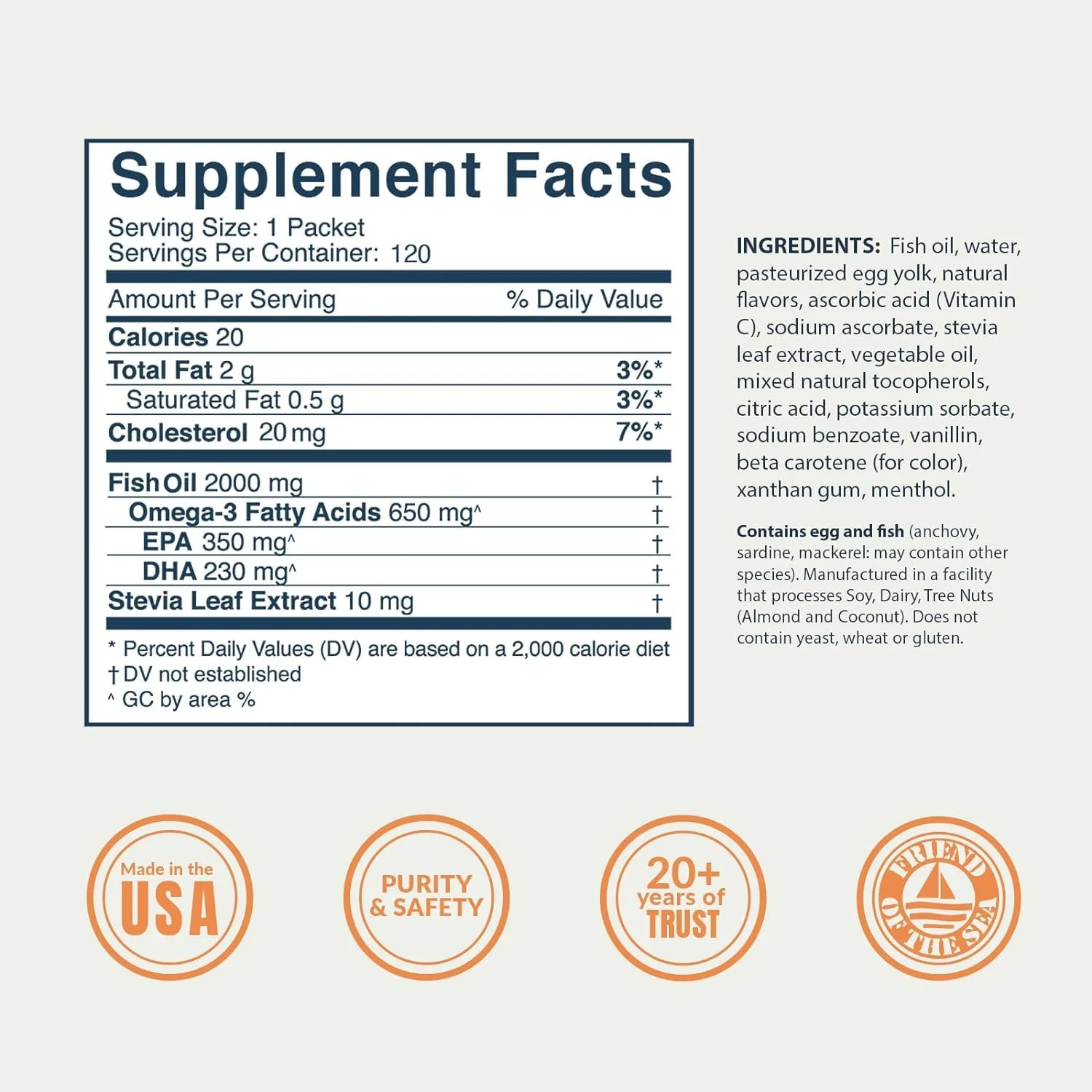 Coromega Omega 3 Fish Oil Supplement with Vitamin D3, 650mg of Omega-3s with 3X Better Absorption Than Softgels, Tropical Orange Flavor, 90 Single Serve Squeeze Packets - Image 3