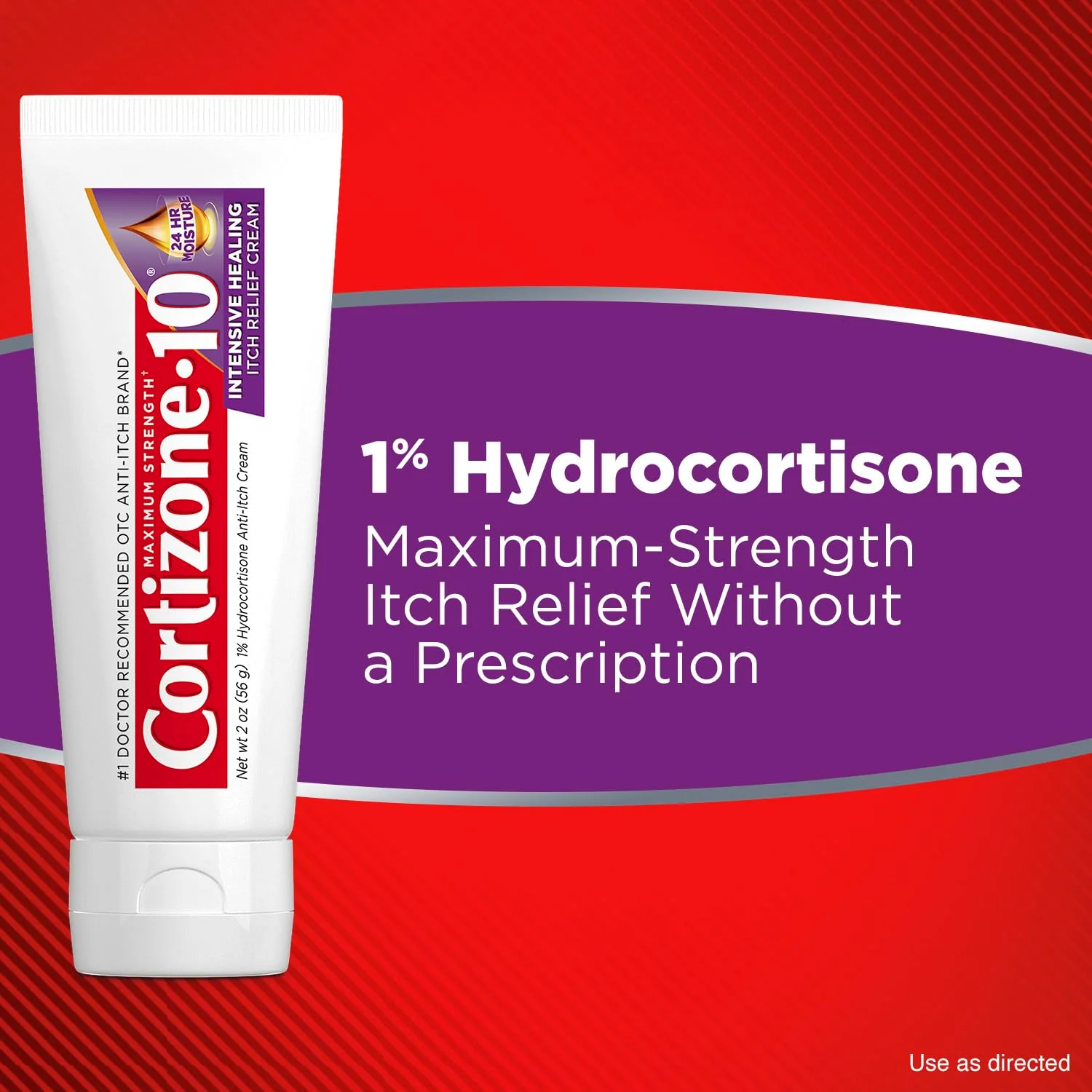 Cortizone-10 Maximum Strength Intensive Healing Itch Relief Cream, 1% Hydrocortisone, Fast-Acting, Anti-Itch Cream for Bug Bites, Rash, Eczema, Psoriasis, Poison Ivy, Oak, Sumac & More, 2 oz, 4 pack - Image 4