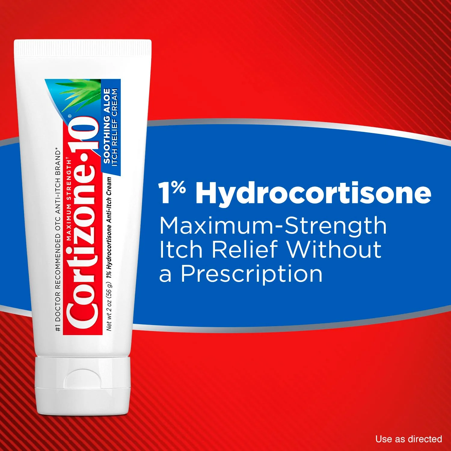 Cortizone-10 Maximum Strength Soothing Aloe Itch Relief Cream, 1% Hydrocortisone, Fast-Acting, Anti-Itch Cream for Bug Bites, Rash, Eczema, Psoriasis, Poison Ivy, Oak, Sumac, 2 oz (Pack of 4) - Image 4