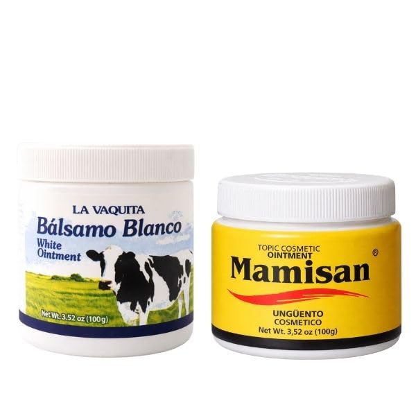 Cosmetic Ointment & La Vaquita Bálsamo Blanco (3.52 oz Each) for Sweating, Fat Burning, Joint Relief, and Muscle Recovery