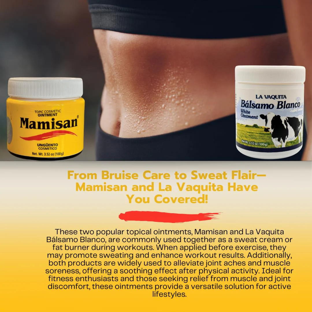 Cosmetic Ointment & La Vaquita Bálsamo Blanco (3.52 oz Each) for Sweating, Fat Burning, Joint Relief, and Muscle Recovery - Image 3