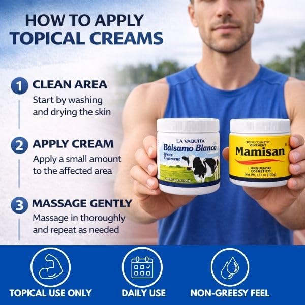Cosmetic Ointment & La Vaquita Bálsamo Blanco (3.52 oz Each) for Sweating, Fat Burning, Joint Relief, and Muscle Recovery - Image 7