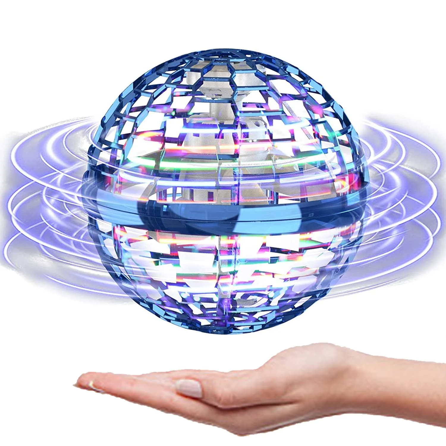 Cosmic Fly Ball 2025 Flying Orb Ball with Lights,UFO Hand Operated Mini Drone for Kid,Galactic Fidget Spinner Boomerang Hover Balls,Christmas Birthday Gifts Toy for 6 7 8 9 10+ Year Old Boy Girl Teens
