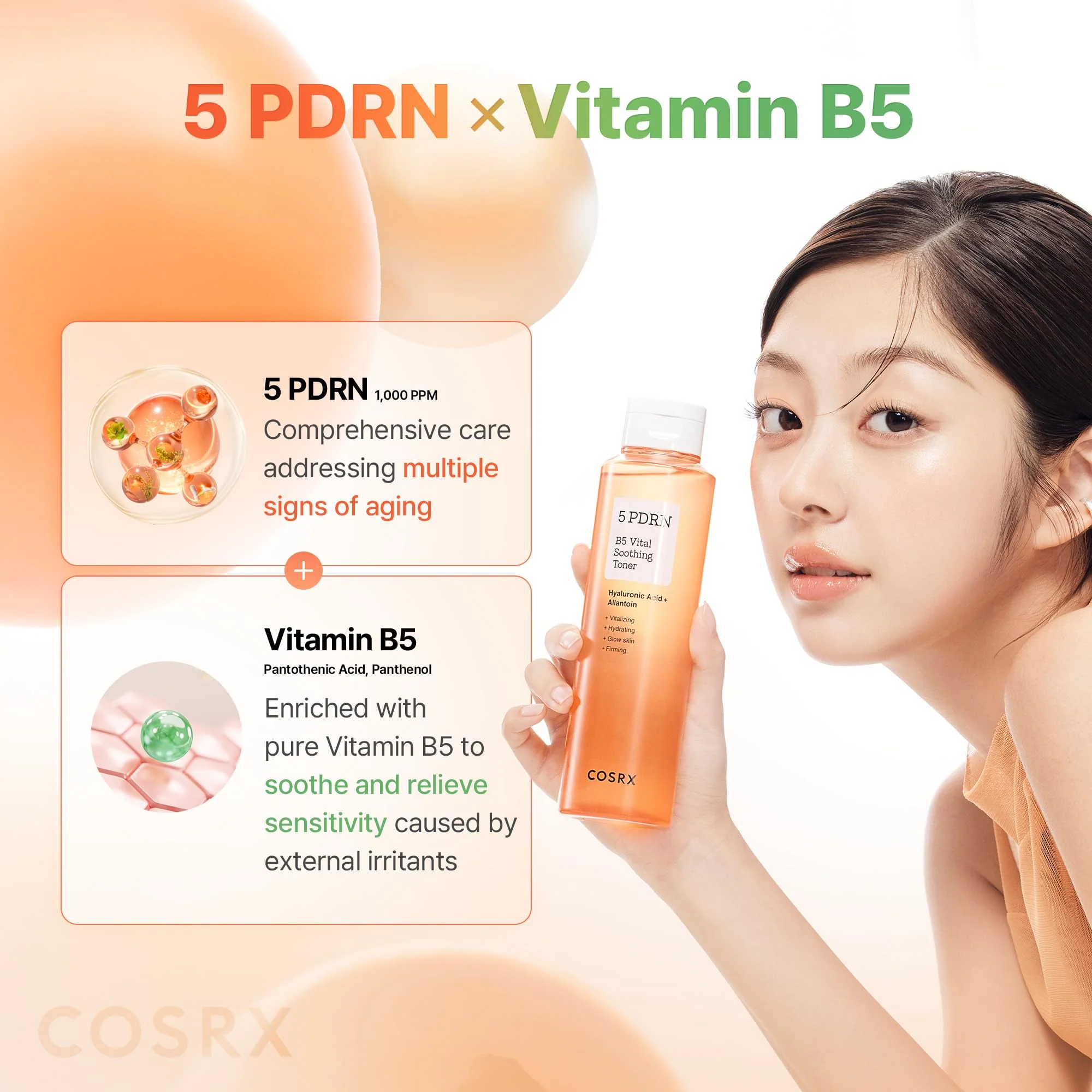 COSRX 5 PDRN B5 Vital Soothing Toner - Korean Toner for Rejuvenating & Soothing Skin with Salmon DNA, Centella, Lactobacillus PDRN & Panthenol, Korean Skin Care (280ml/9.46 fl.oz.) - Image 7