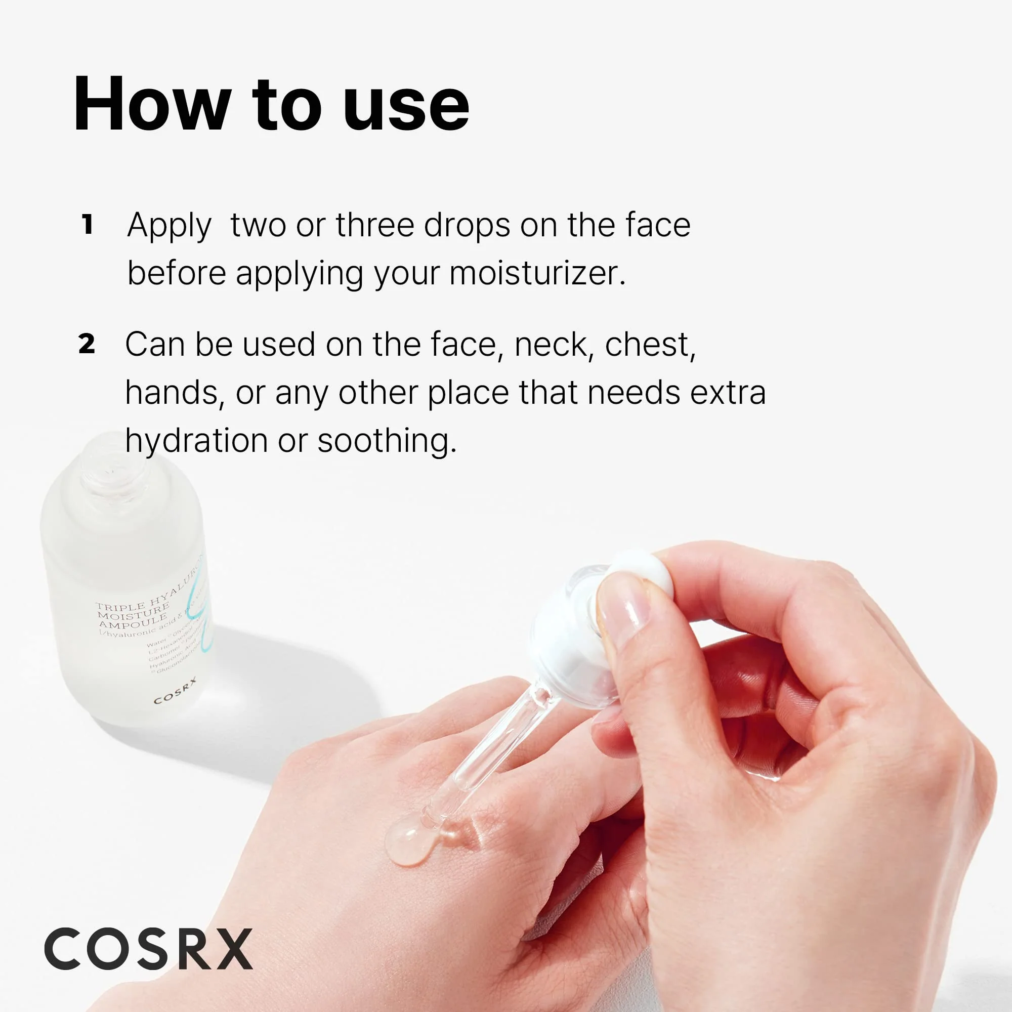 COSRX Hydrium Triple Hyaluronic Moisture Ampoule, 40ml / 1.35 fl.oz | Hyaluronic Acid Viscous Serum | Korean Skin Care, Animal Testing Free, Paraben Free - Image 3