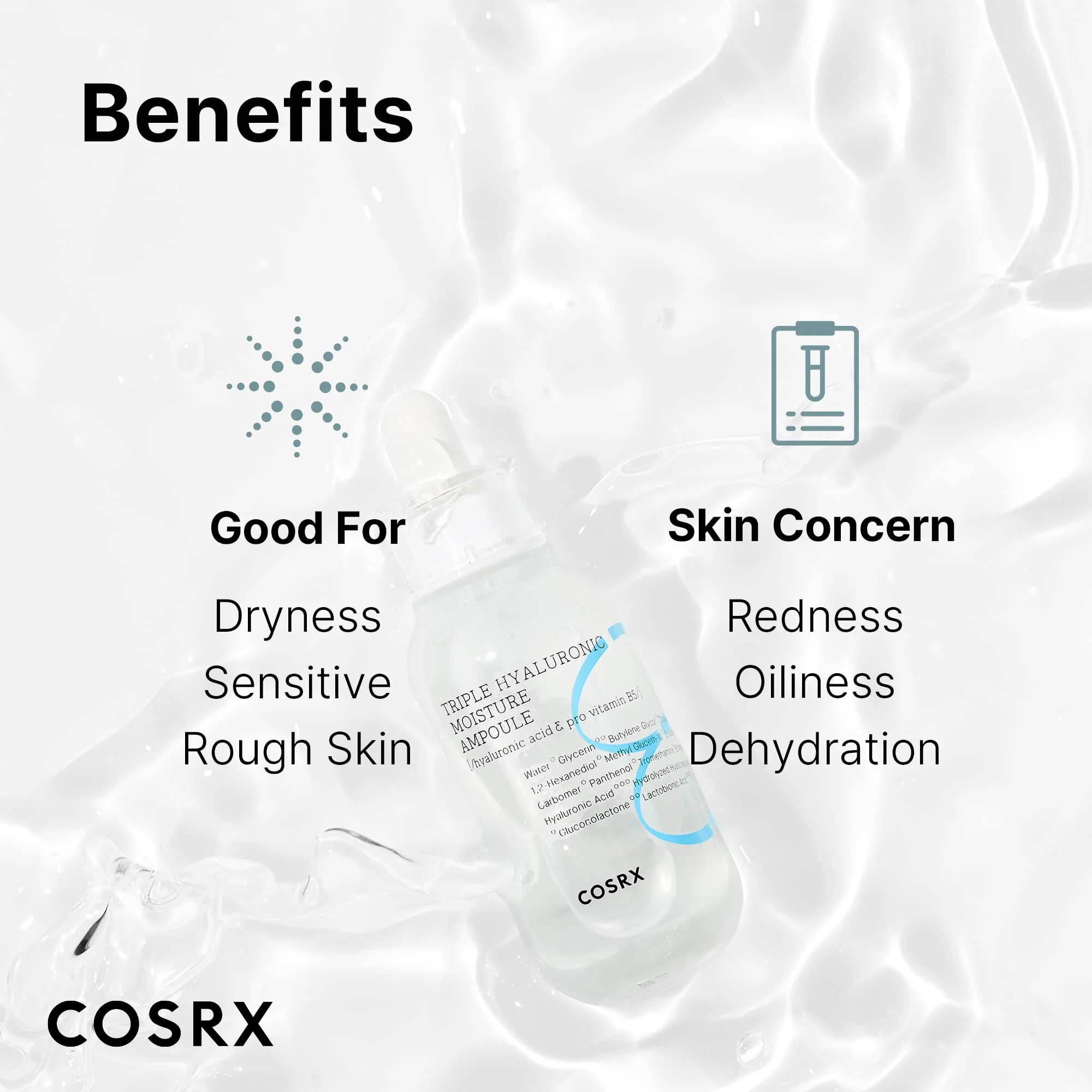 COSRX Hydrium Triple Hyaluronic Moisture Ampoule, 40ml / 1.35 fl.oz | Hyaluronic Acid Viscous Serum | Korean Skin Care, Animal Testing Free, Paraben Free - Image 4