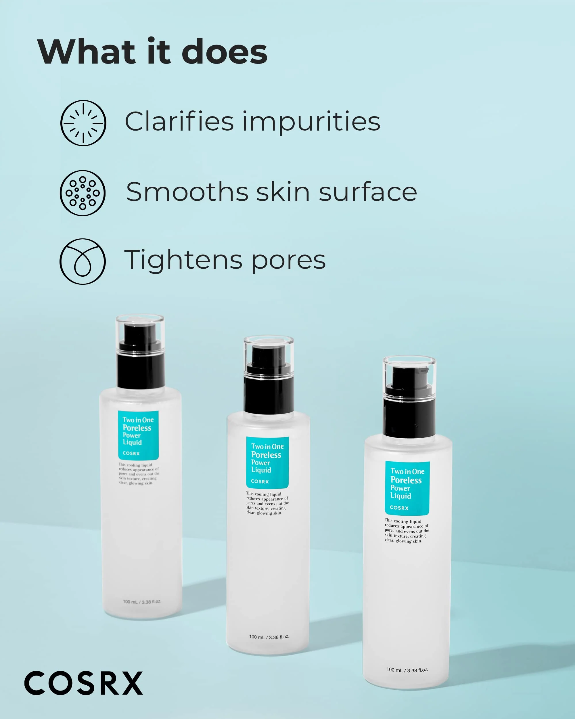 COSRX Two in One Poreless Power Liquid, 100ml / 3.38 fl.oz | Tightening Pores | Korean SkinCare, Animal Testing Free, Paraben Free - Image 6