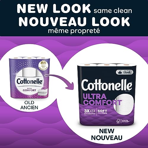 Cottonelle® UltraComfort Toilet Tissue, 3" x 3-7/8", White, 268 Sheets Per Roll, Pack Of 12 Rolls - Image 2