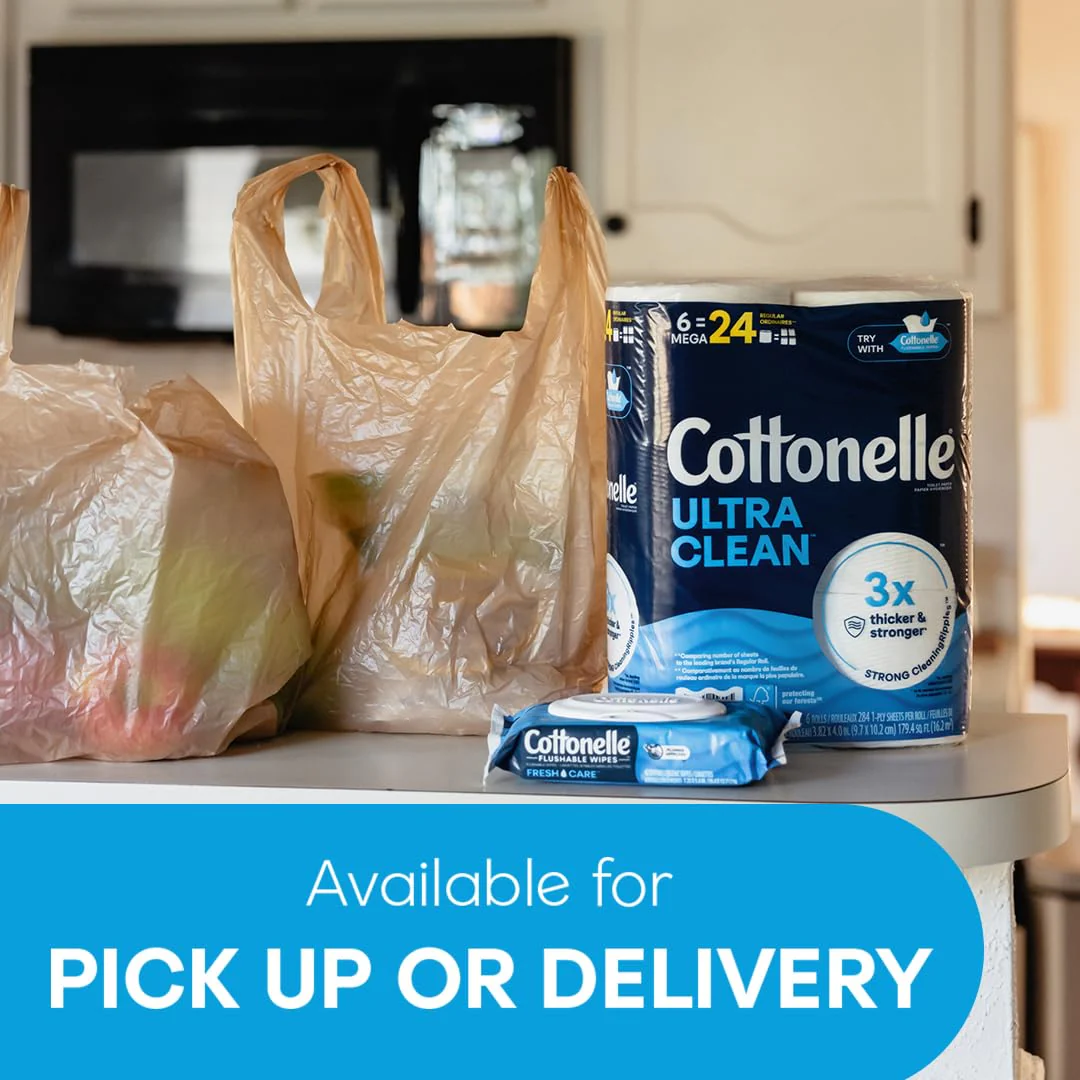 Cottonelle Ultra Clean Toilet Paper with Active CleaningRipples Texture, Strong Bath Tissue, 24 Family Mega Rolls = 132 Regular Rolls (4 Packs of 6) - Image 2