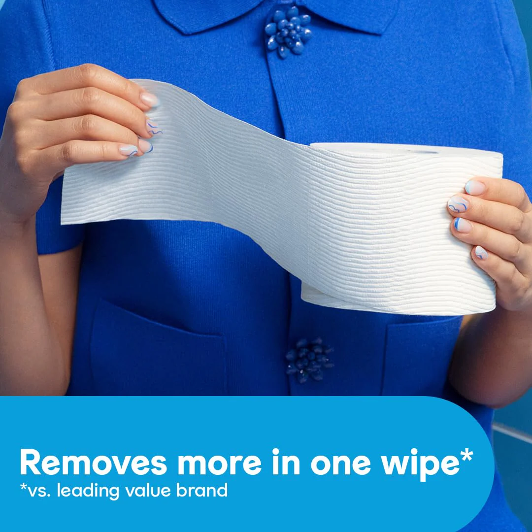 Cottonelle Ultra Clean Toilet Paper with Active CleaningRipples Texture, Strong Bath Tissue, 24 Family Mega Rolls = 132 Regular Rolls (4 Packs of 6) - Image 5