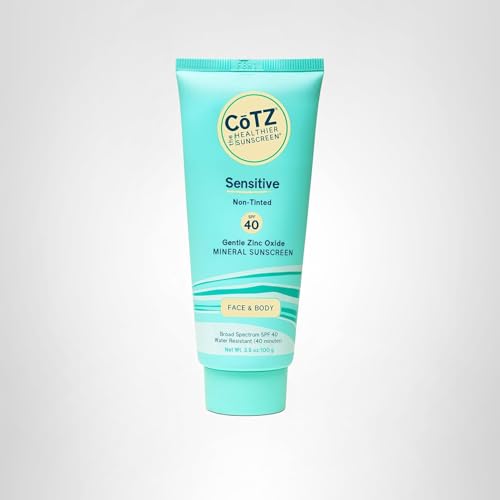 COTZ Sensitive Non-Tinted Zinc Oxide Mineral Sunscreen for Body and Face; Broad Spectrum SPF 40; 3.5 oz / 100 g - Image 2