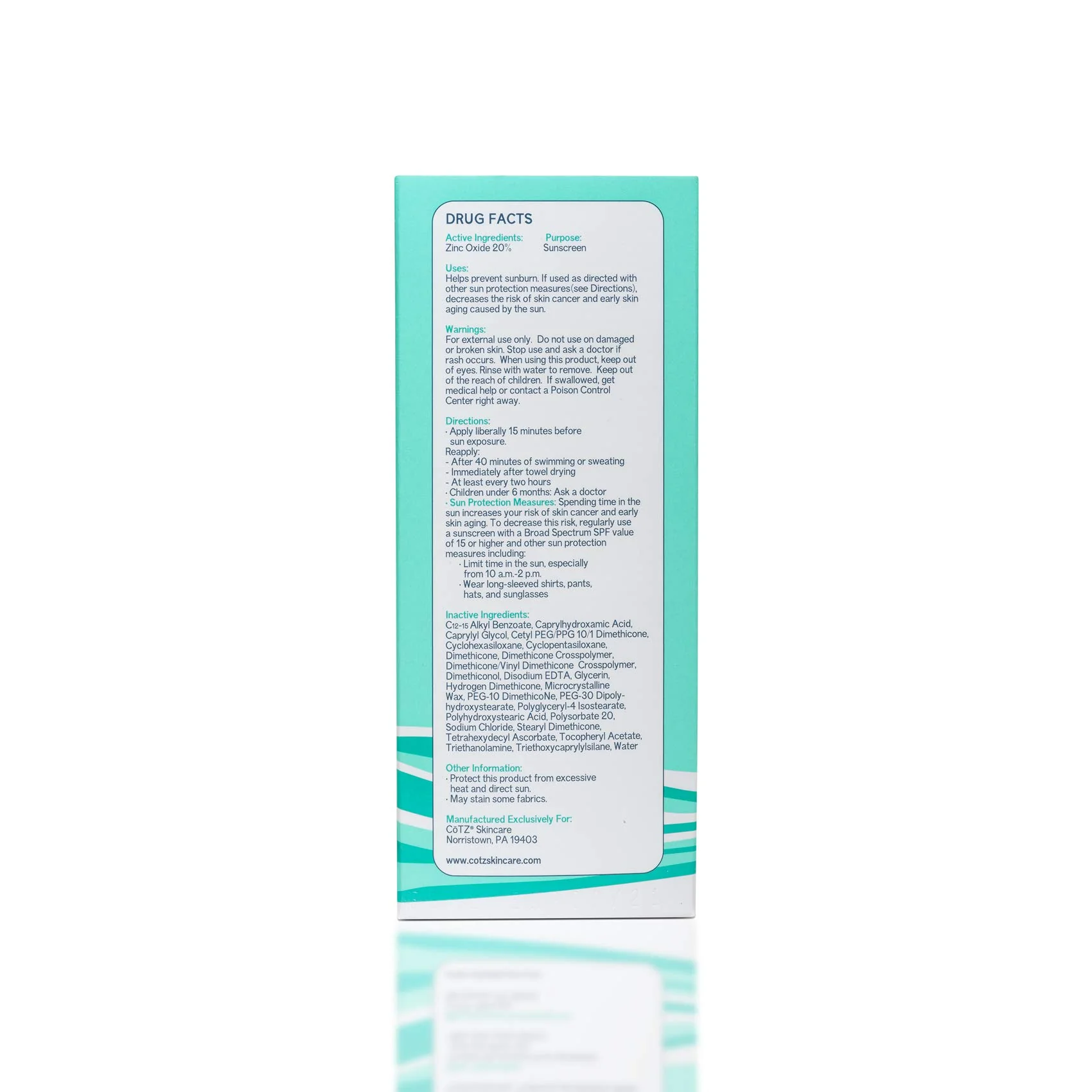 COTZ Sensitive Non-Tinted Zinc Oxide Mineral Sunscreen for Body and Face; Broad Spectrum SPF 40; 3.5 oz / 100 g - Image 4