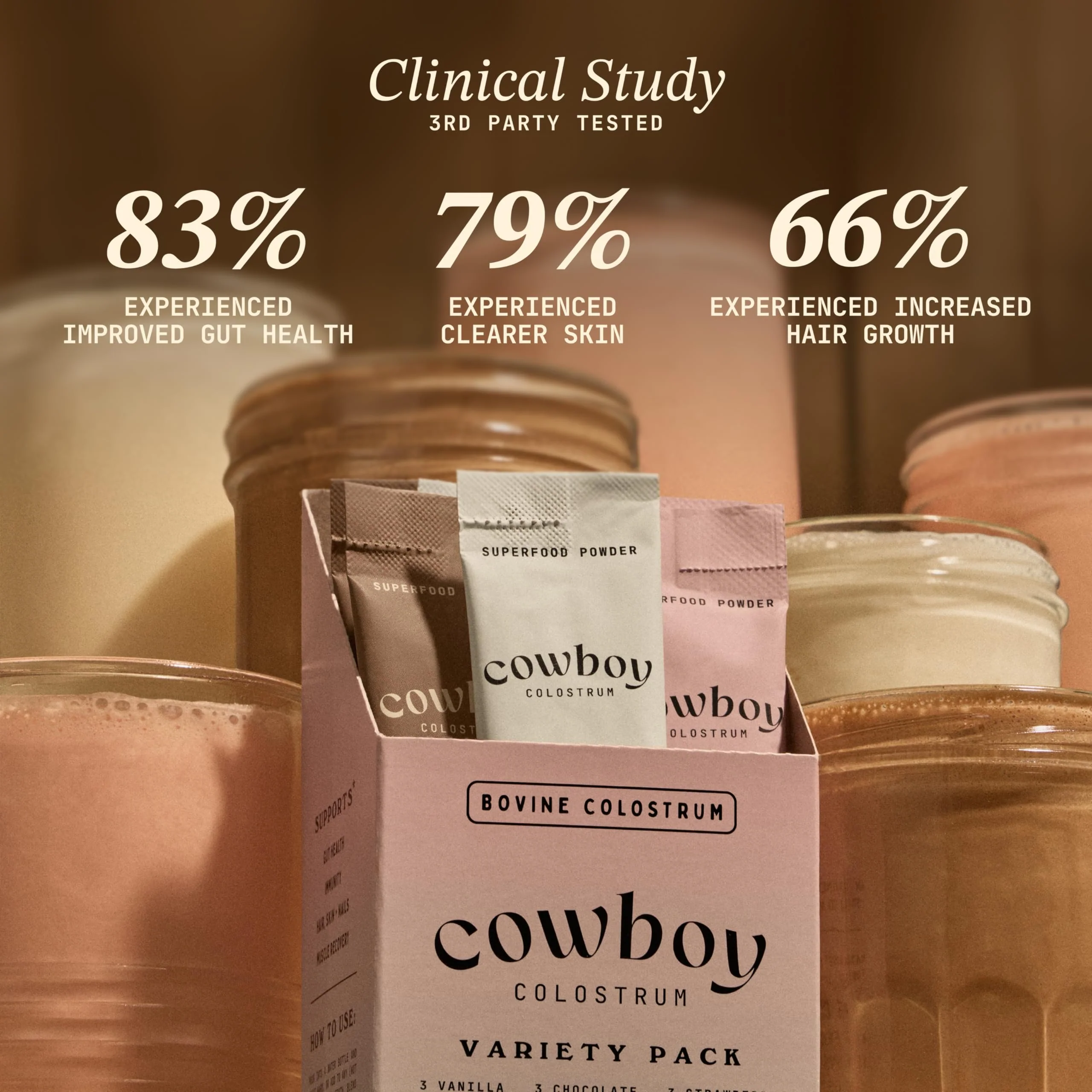Cowboy - The Exclusive 1st Milking, Whole, Grass Fed Colostrum Supplement for Full Body Health - Bovine Colostrum Powder Packed w/Bioactive Nutrients (10 Travel Packs - Vanilla) - Image 5