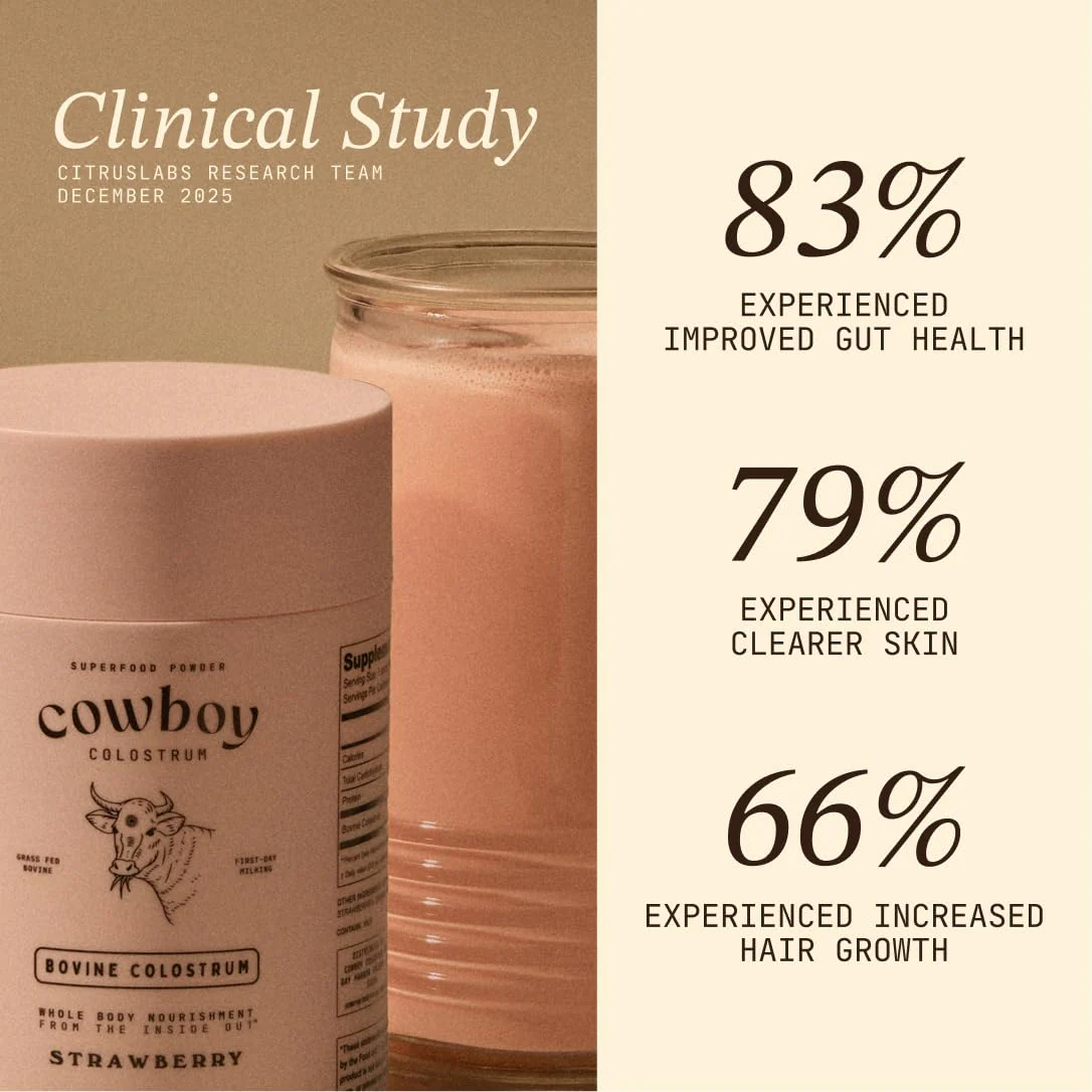 COWBOY - The Exclusive 1st Milking, Whole, Grass Fed Colostrum Supplement for Full Body Health - Bovine Colostrum Powder Packed w/Bioactive Nutrients - Sugar Free (Strawberry, 30 Servings) - Image 7