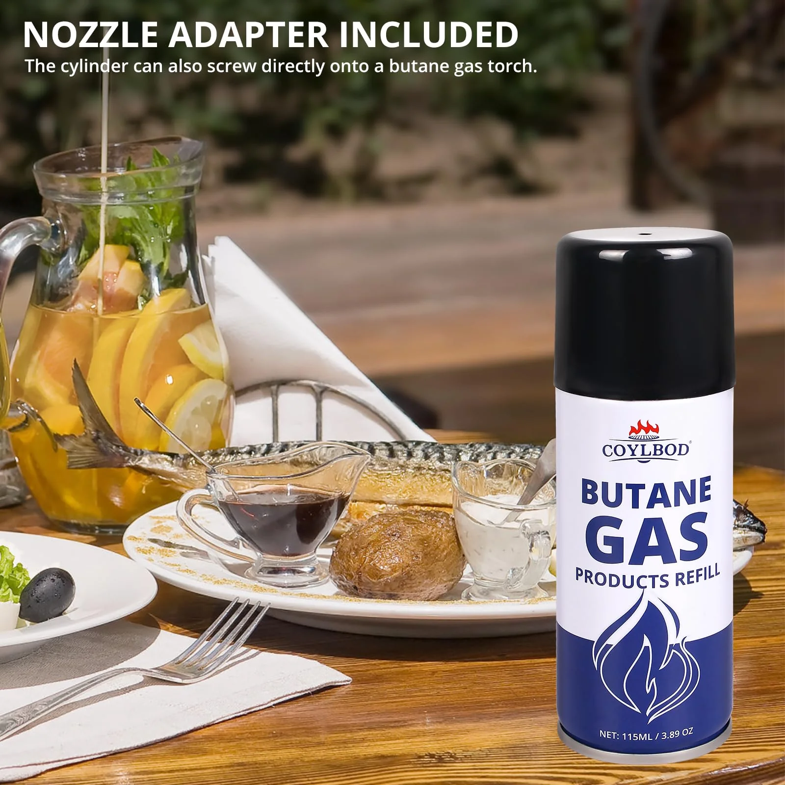 CoYlBod Butane Refill, Premium Butane Fuel 115 ml, 99.99% Pure Butane Lighter Refill for Torch Lighter (2 Can) - Image 7