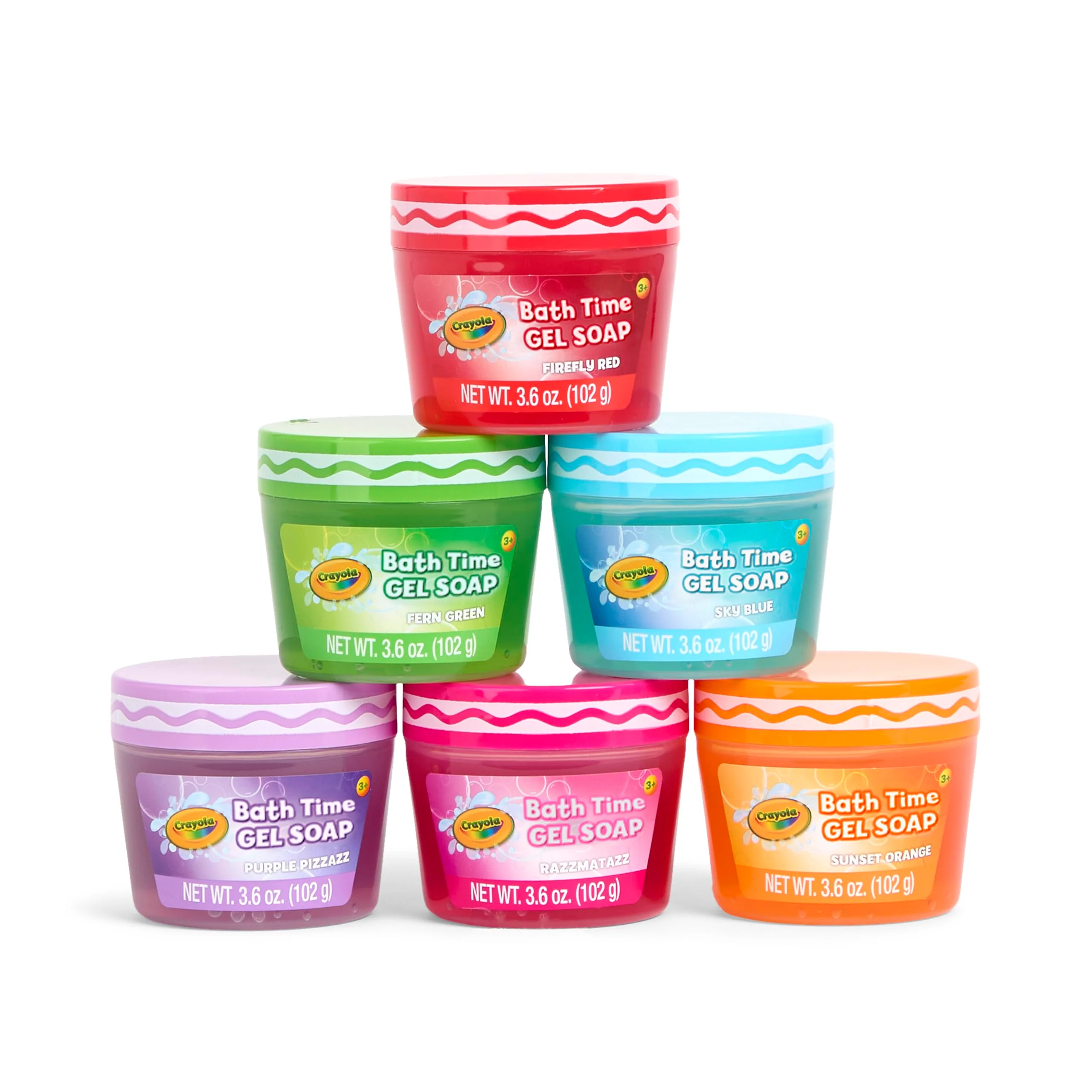 Crayola Bath Time Slime 6 Piece Set, Soaps with Slime Texture & Consistency, Multi Color Bath Soap 6 Pack / 3.6 oz Each, Colors Included: Red, Green, Blue, Purple, Pink, & Orange - Image 2