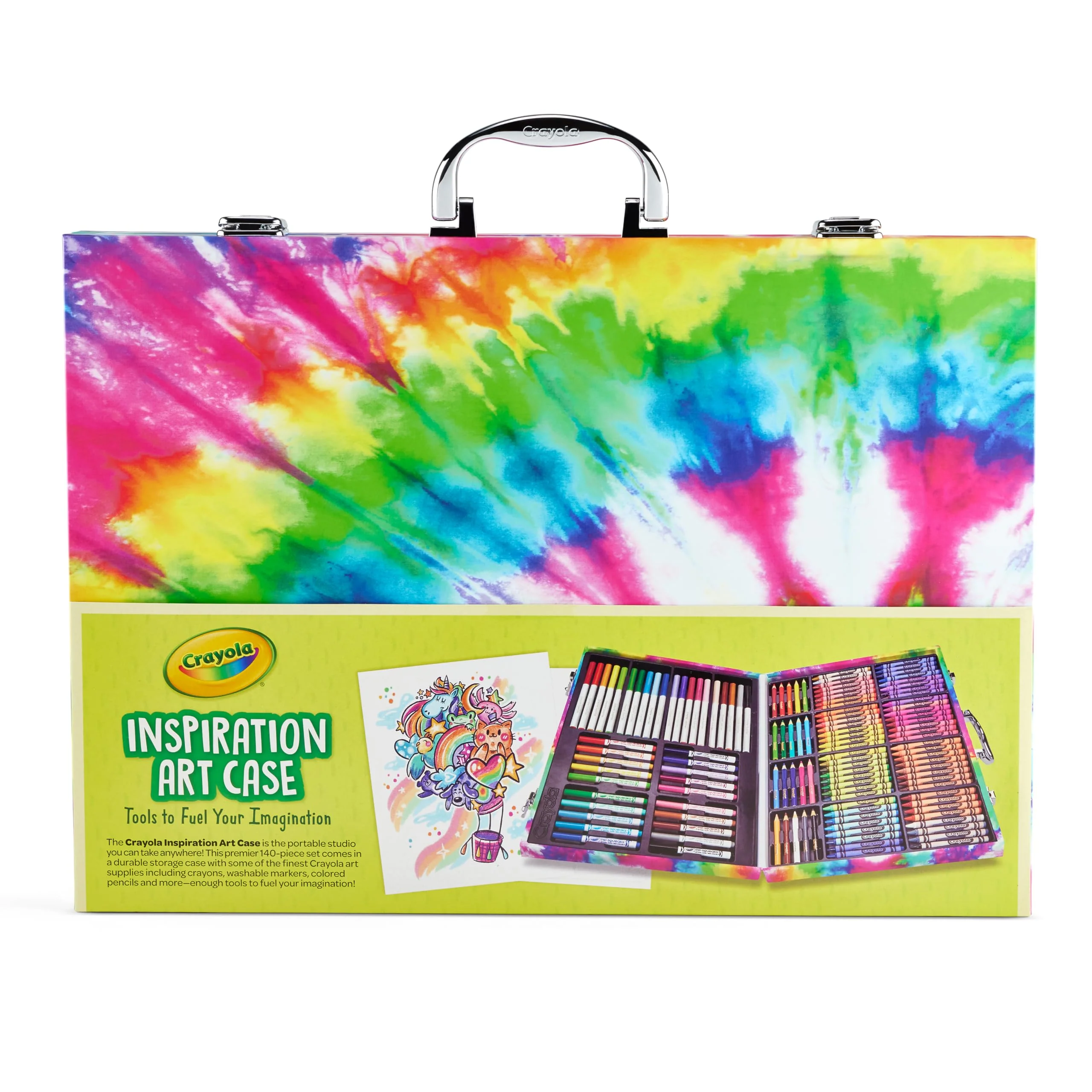 Crayola Inspiration Art Case Coloring Set - Tie-Dye (140ct), Art Supplies Set For Kids, Travel Drawing Kit, Holiday & Christmas Gift for Girls & Boys, Ages 5+ [Amazon Exclusive] - Image 3